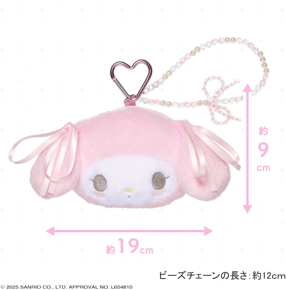預訂 | 日本 Kuromi 愛心扣淡色蝴蝶結公仔 粧美堂限定