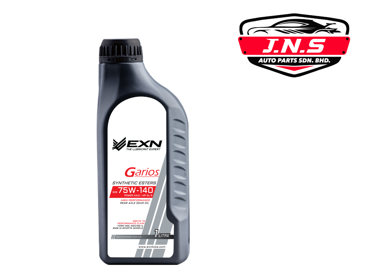 EXN Garios Synthetic Esters SAE 75W-140 API GL-5 Power Axle Rear Axle Gear Oil 1L
