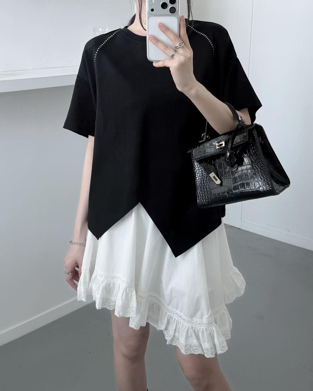 明線不規則剪裁Top