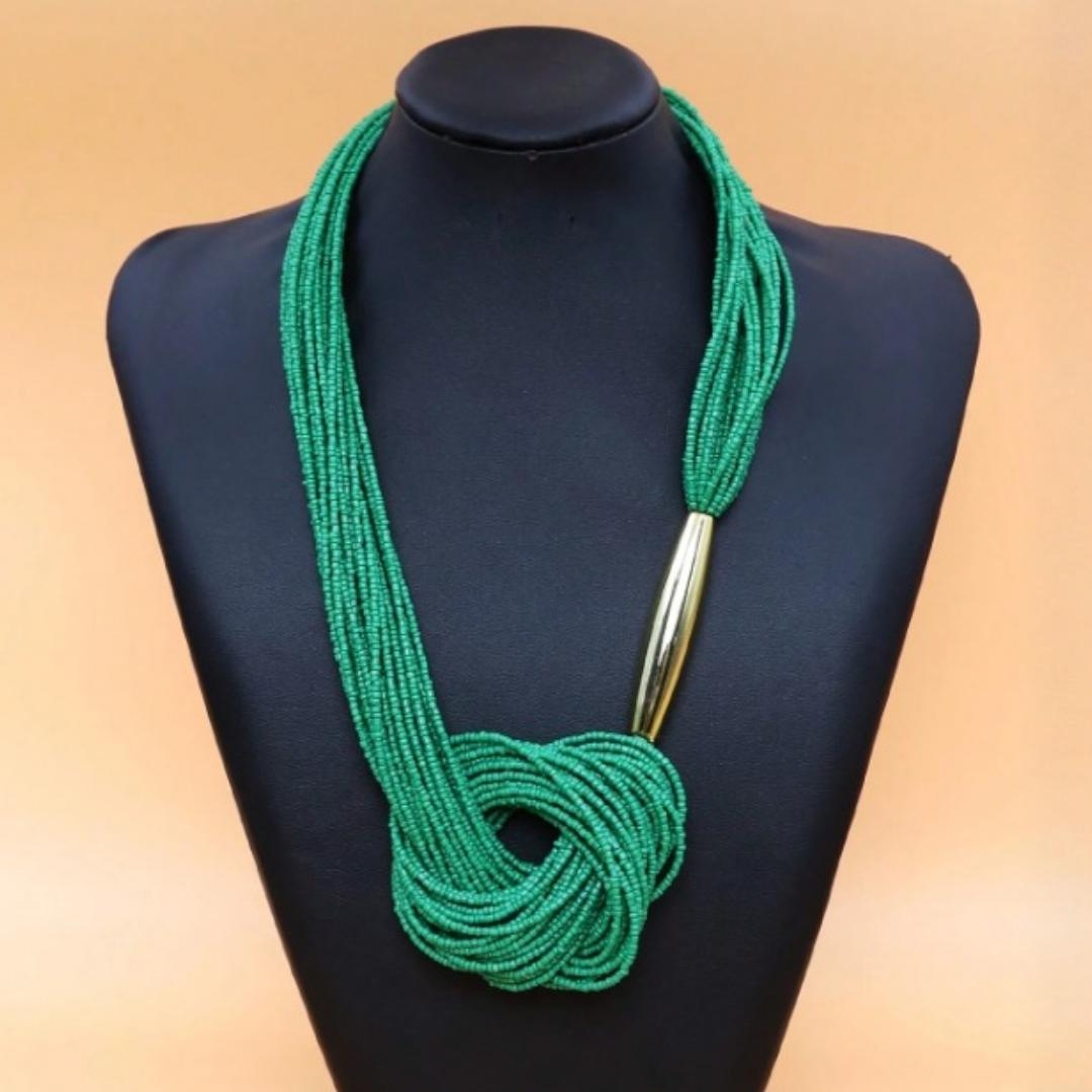 Interlace Bold Bead Necklace