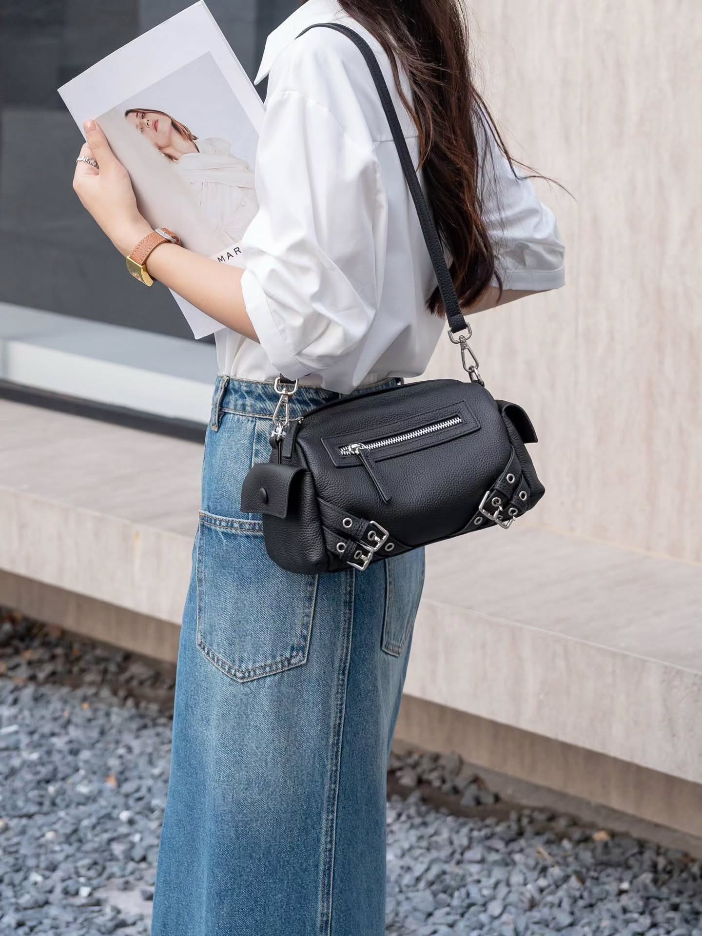 99-33# 酷酷的机车包 TOGO头层牛皮🇨🇳