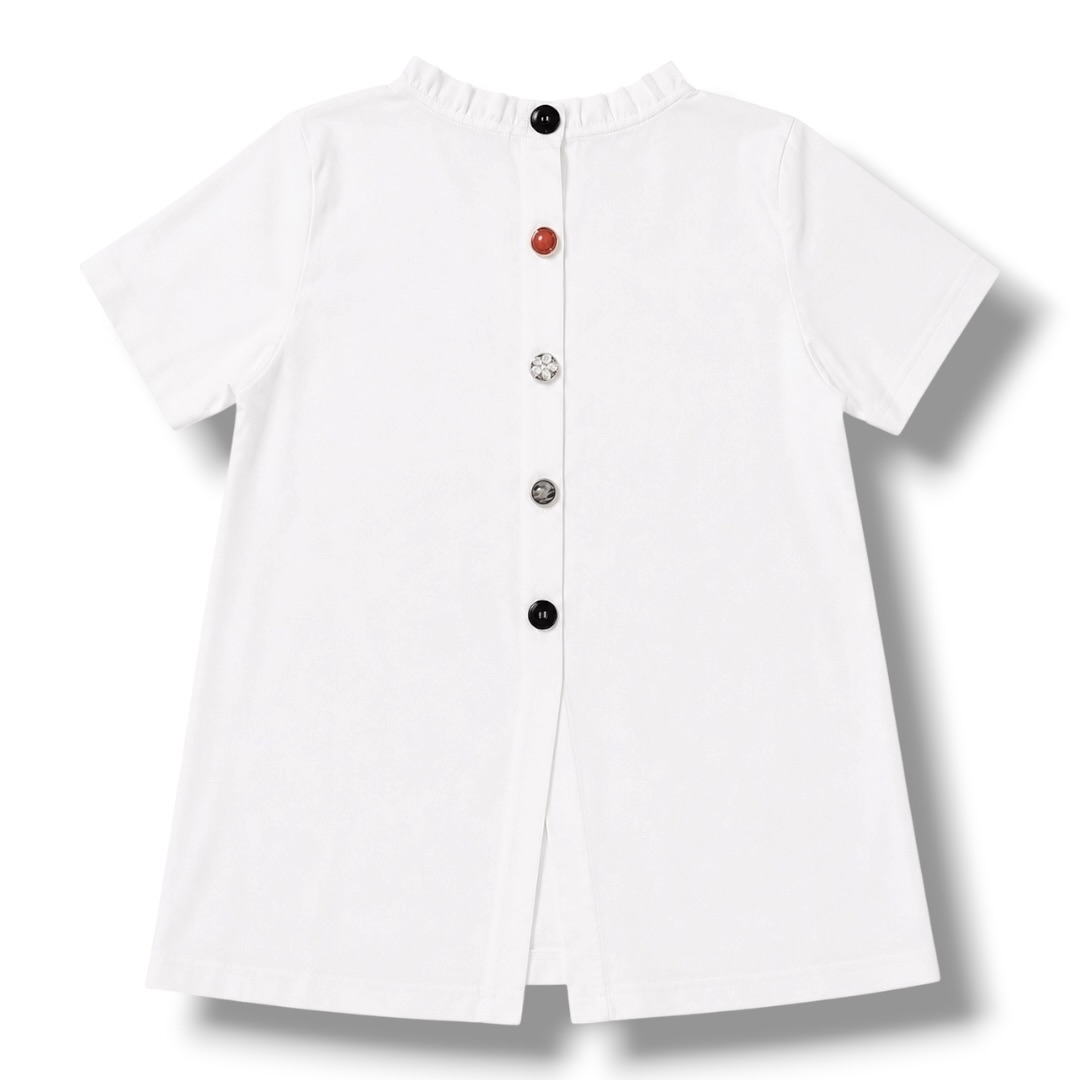 Skye x Pebbly Bejewel Heart Button Tee