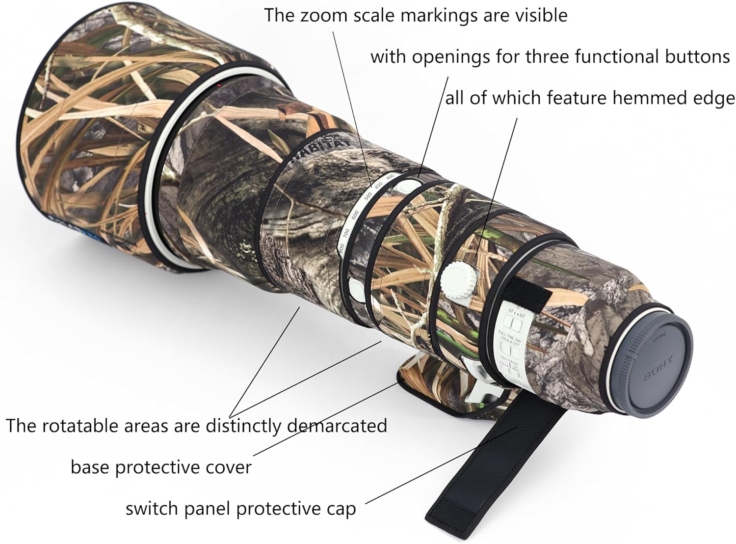 ROLANPRO Lens Camouflage Coat For SONY FE 400-800mm F6.3-8 G OSS (SEL400800G) 防水炮衣