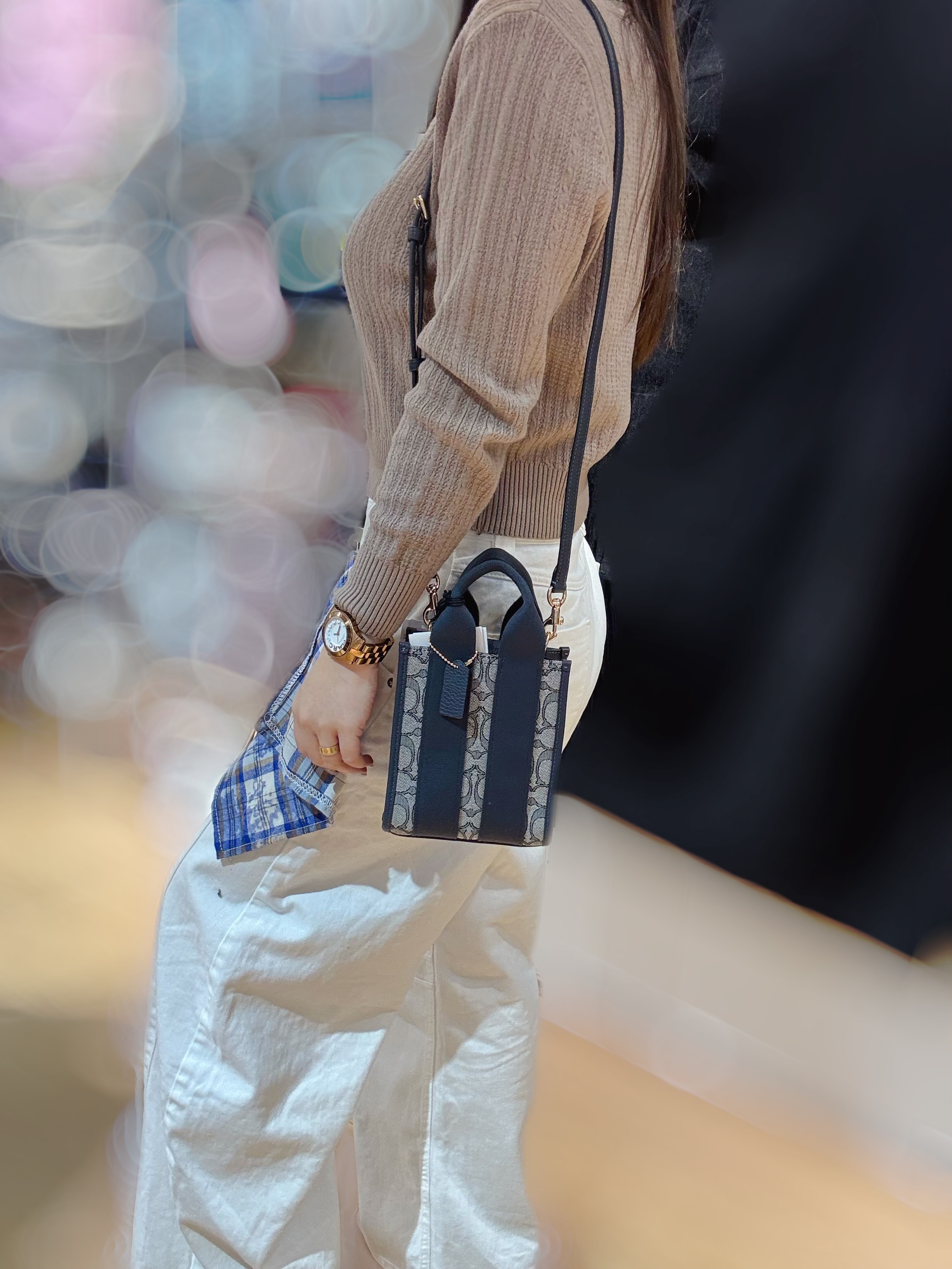 Coach Smith mini tote canvas/navy/m