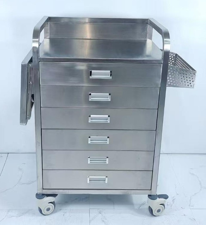 AD-ET01 Stainless Steel Medicine Trolley 不銹鋼藥車 (For inquiry only 此產品需報價)