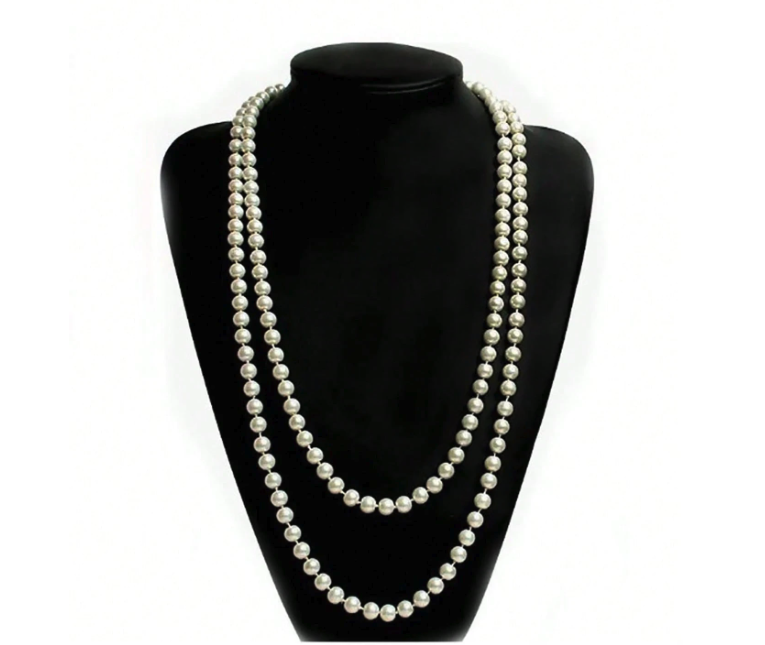 Classic Faux Pearl Long Necklace