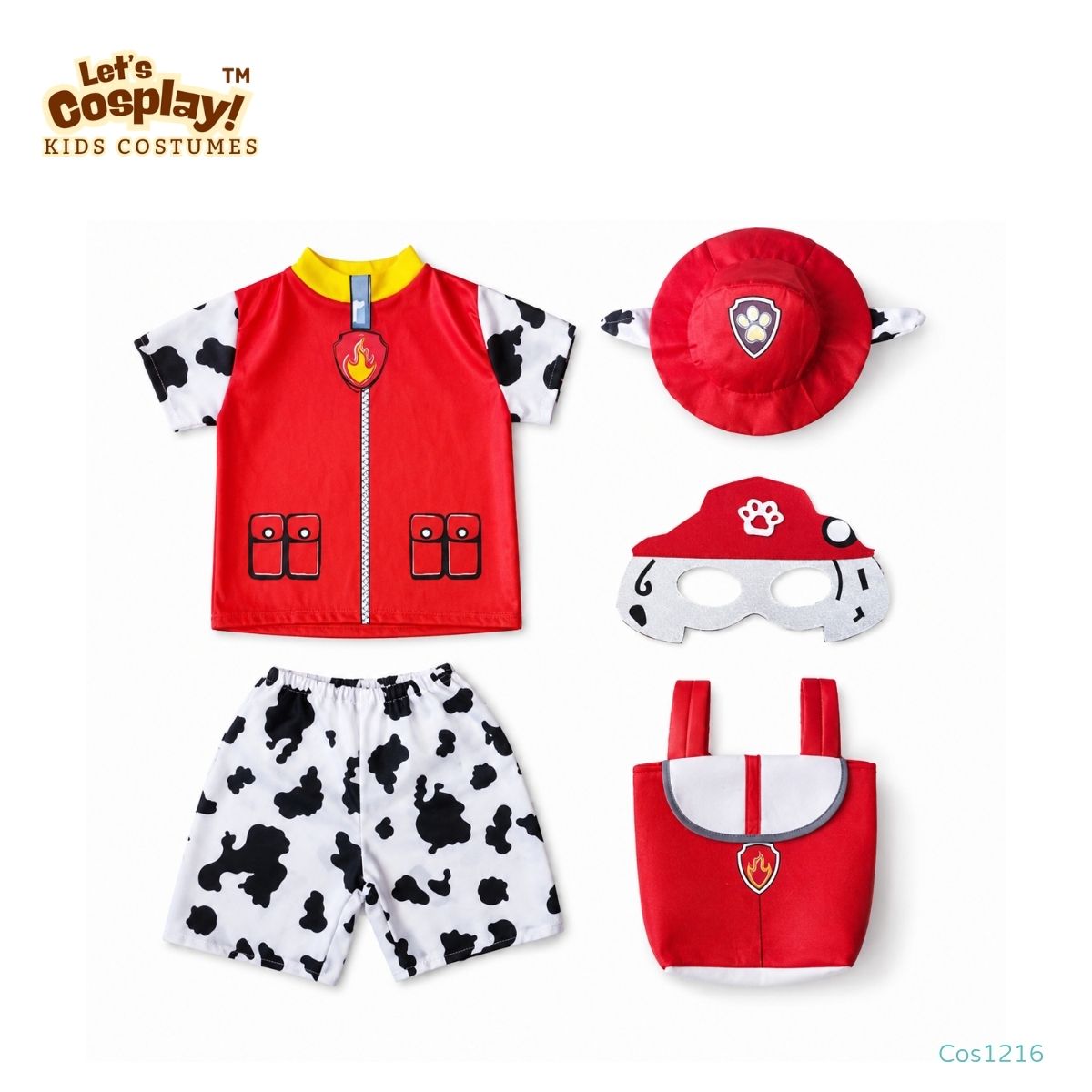 汪汪隊立大功毛毛服裝 Paw Patrol Marshall Costume｜兒童故事角色扮演｜Lets Cosplay 香港現貨