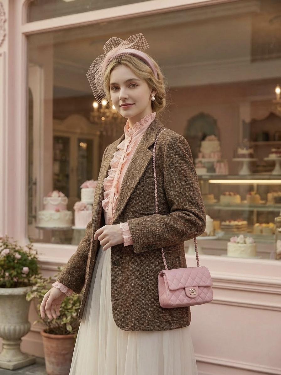 Chocolate Mousse英倫經典點紋絨紳士西裝