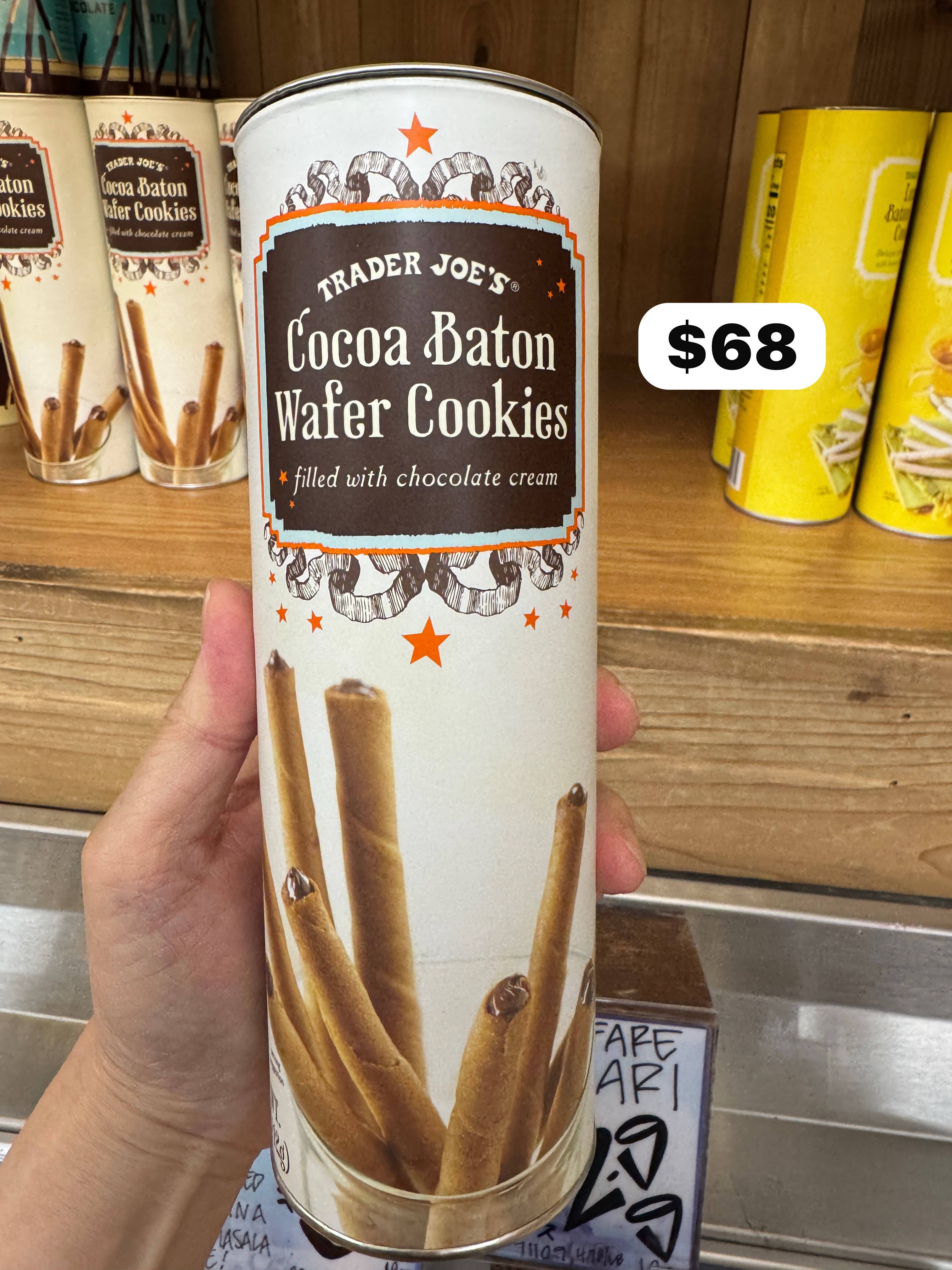🇺🇸 Trader Joe’s Cocoa Baton Wafer Cookies 可可朱古力忌廉威化卷142g