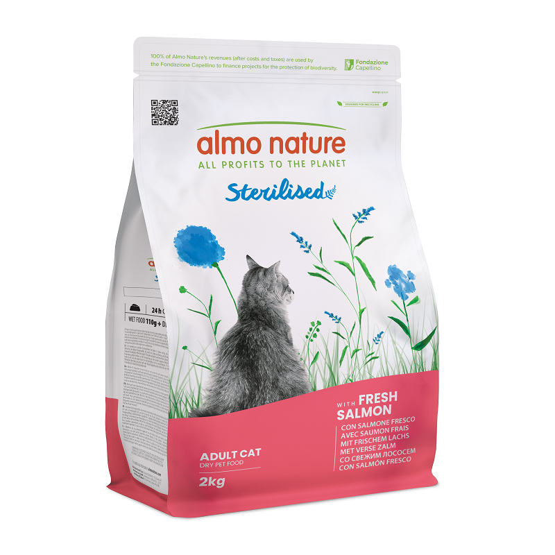 Almo Nature - 功能性系列 | 絕育配方 新鮮三文魚 貓糧 2Kg
