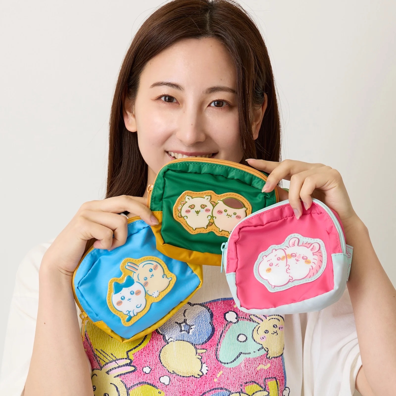 日本預訂📍日本可愛卡通圖案連扣袋仔 （Joke Bear/Chiikawa/Mofusand/水獺/正能量企鵝)