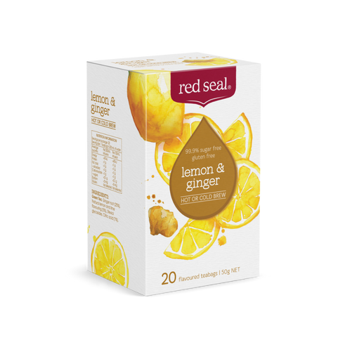 Red Seal 冷泡熱泡水果茶 - 檸檬薑 20茶包 Red Seal Lemon & Ginger Hot or Cold Brew 20Teabags