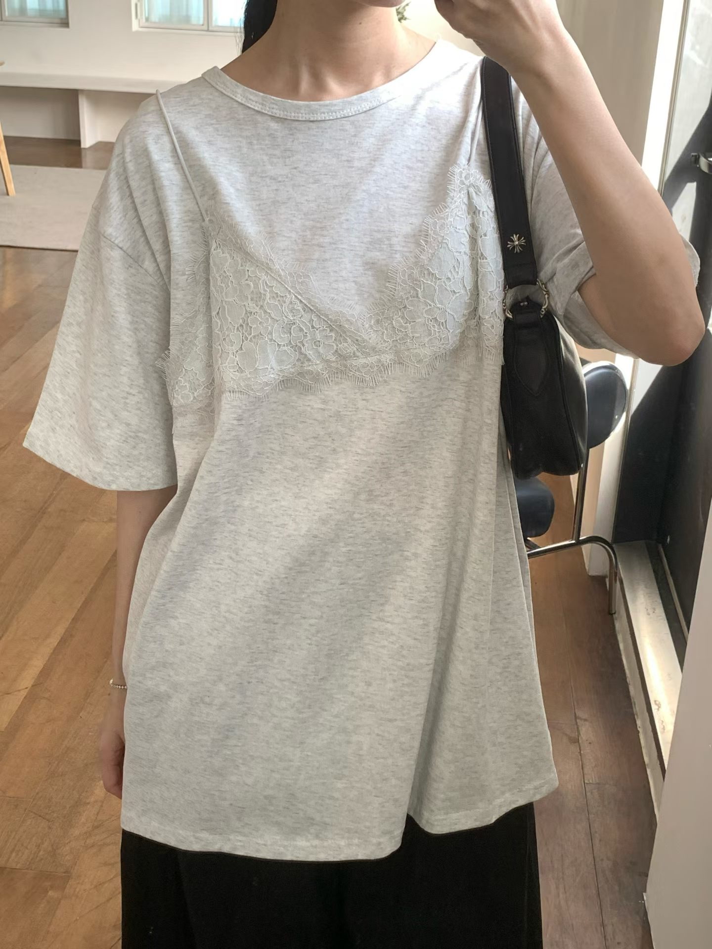 221324 假Lace Top Tee