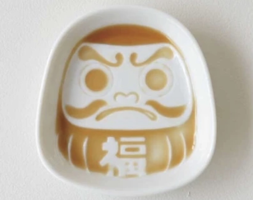 達摩福氣陶瓷小碟