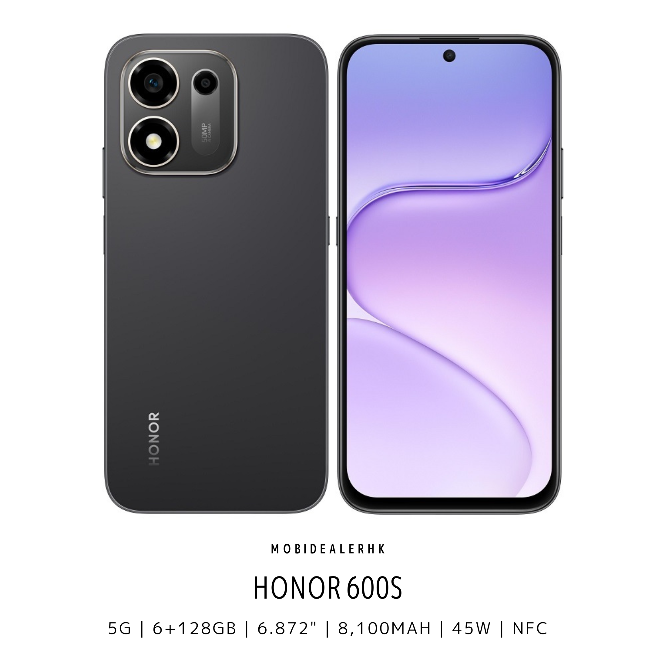 Honor 600S | 榮耀 600S | 5G | 智能手機 | 8100mAh超大電量 | IP68/69防水 | 45W快充 | 6.872" 大屏幕