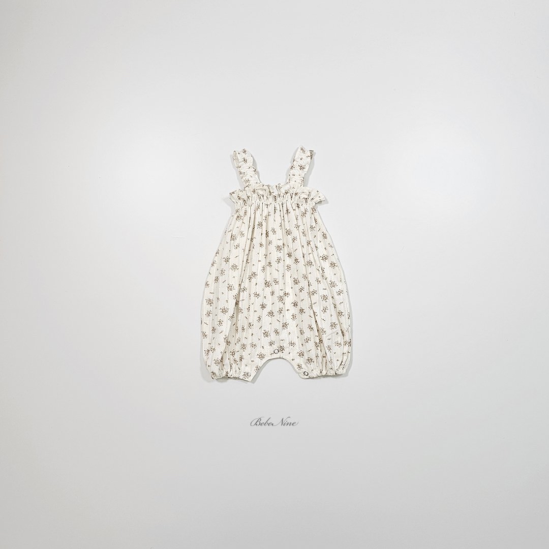 ☀️預訂 韓國直送☀️🇰🇷Bebenine兩色花卉荷葉邊吊帶連身服