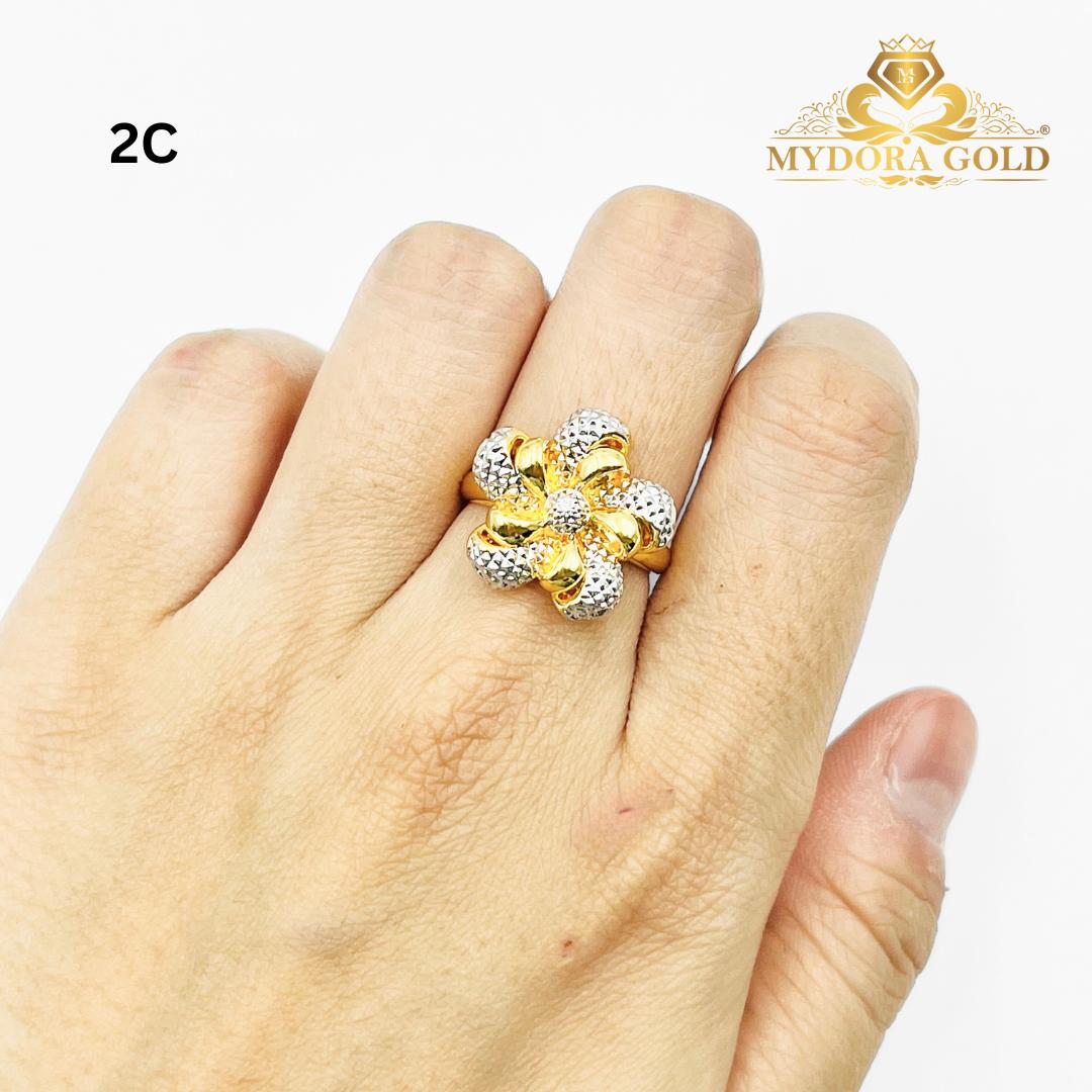MYDORA Cincin Bunga Seri Mekar (5G) l EMAS 916/ 22K