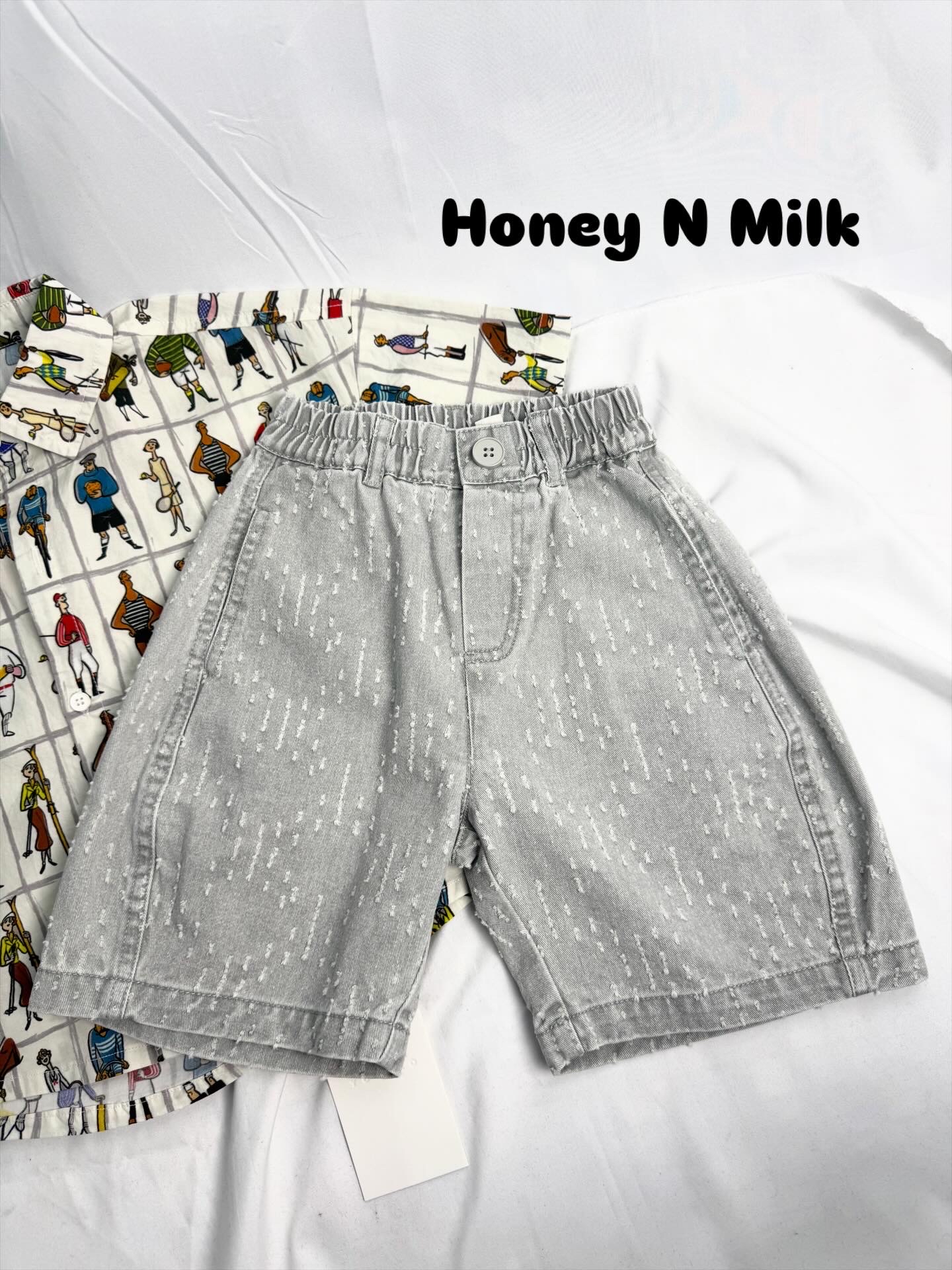 TOTOLO Washed Short Jeans Teardrops