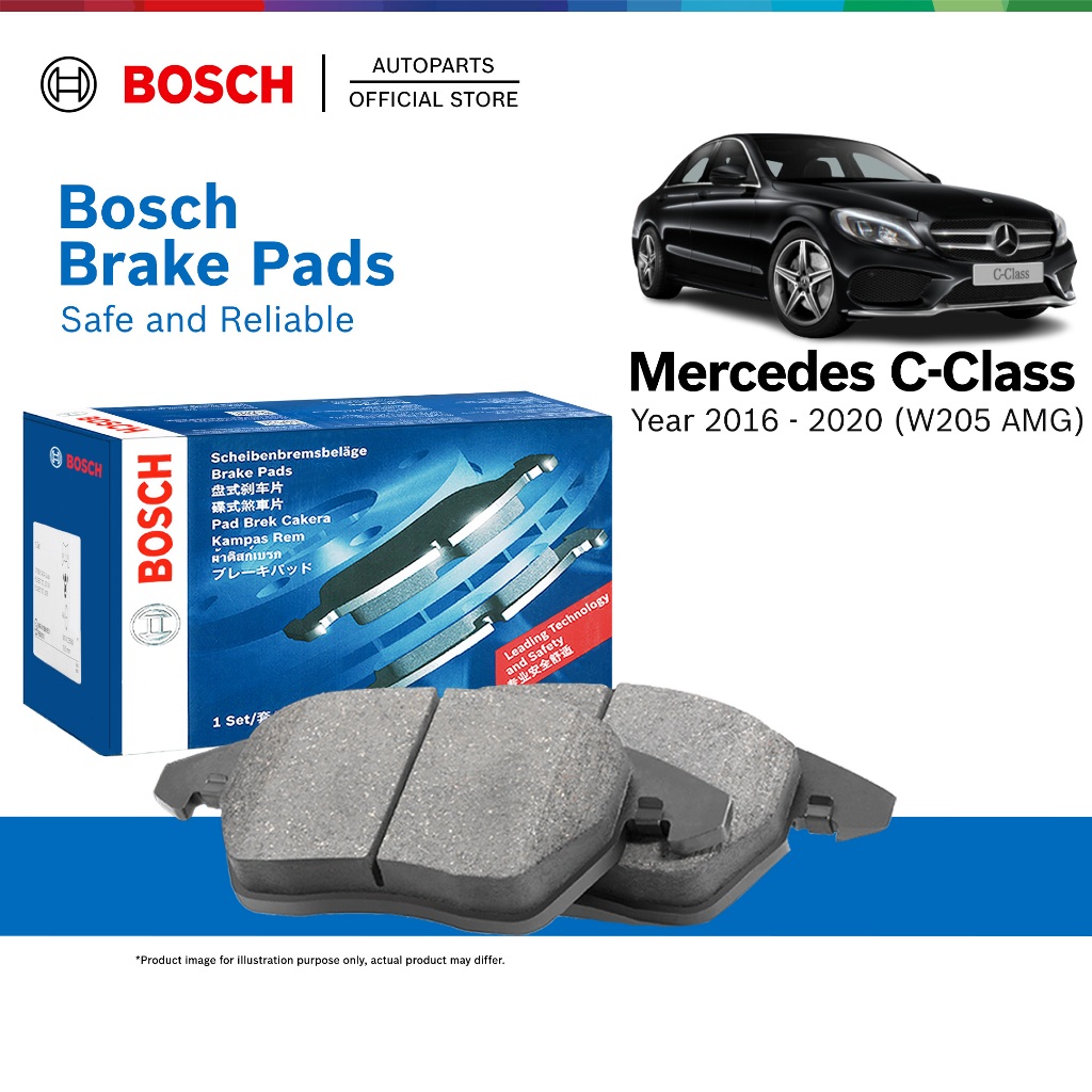 BOSCH Front Brake Pads - Mercedes Benz C-Class AMG C43 3.0 V6 (year 2016 - 2020) - 0986424335