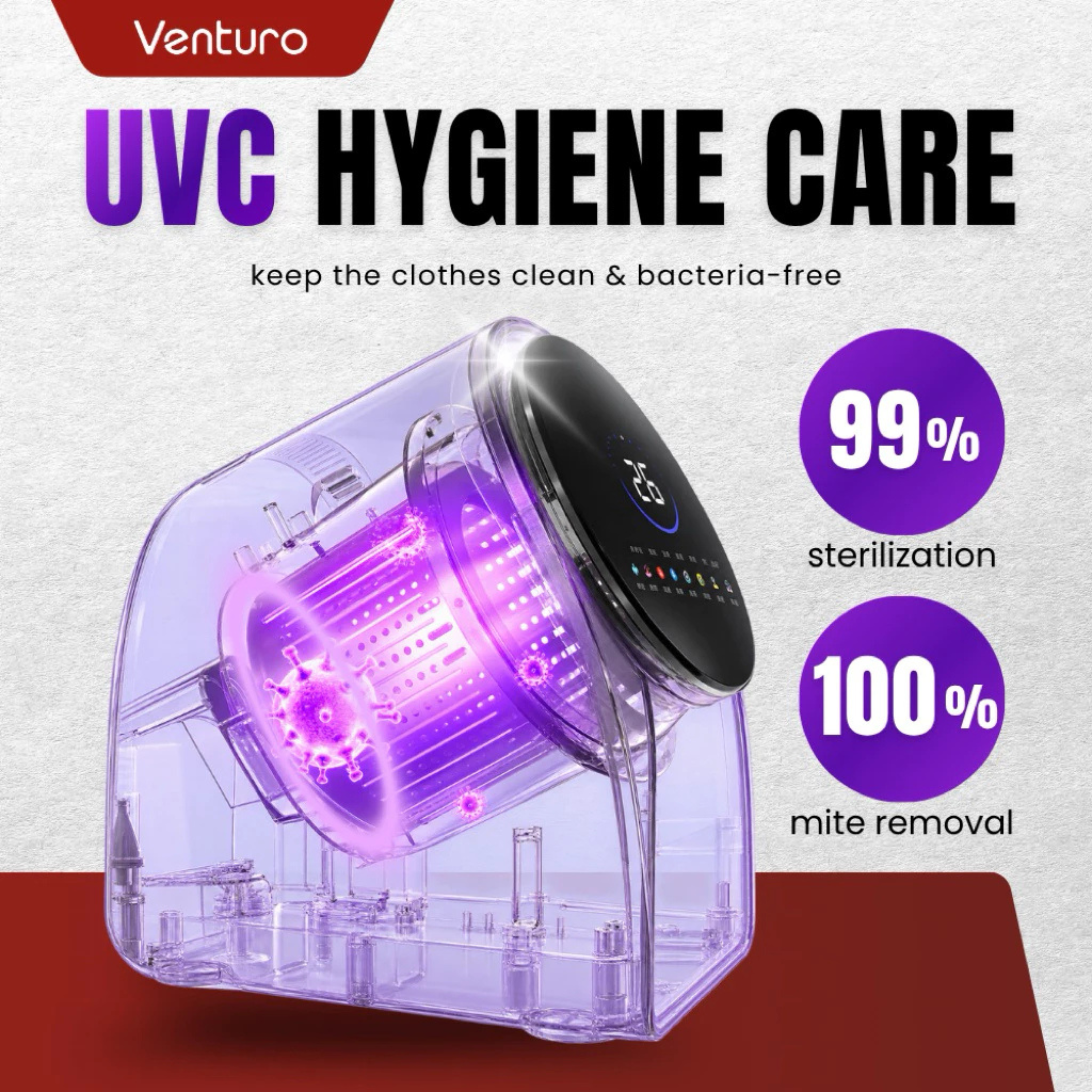 Model: VTR-03-Drum Underwear Washing Machine (Wash, Dry and UV sterilization)