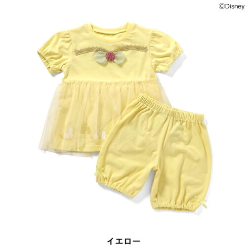 🆕【⭐訂購⭐】🇯🇵 日本直送 🌀#Ampersand x #DisneyPrincess 泡泡袖 薄紗 公主造型 螢光圖案 家居服套裝［3款選］🌀[ELFA-0185][260723]