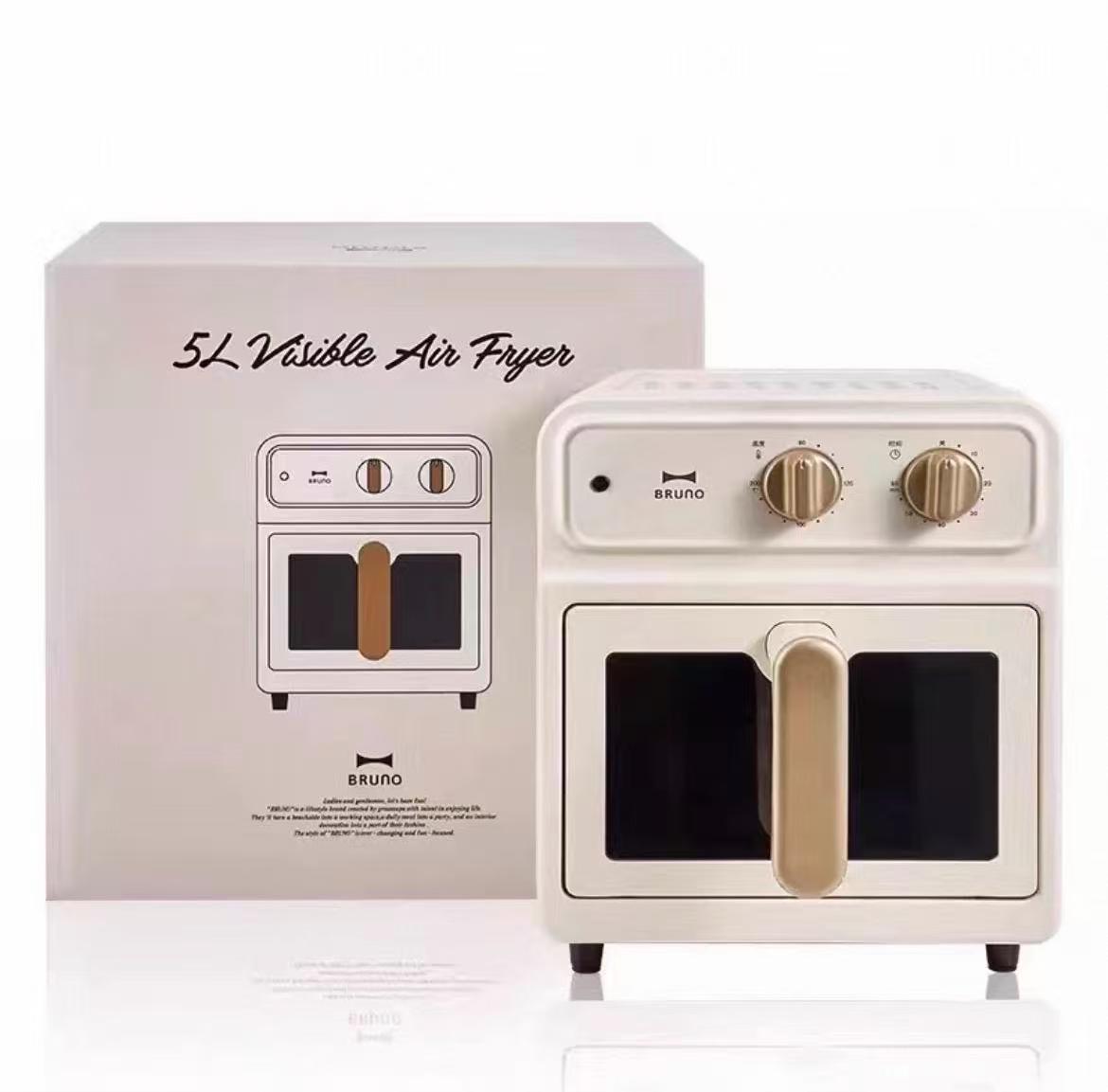 日本 BRUNO 360° 無油特大智能氣炸鍋 5L AirFryer 香港三腳插頭 (預購產品)