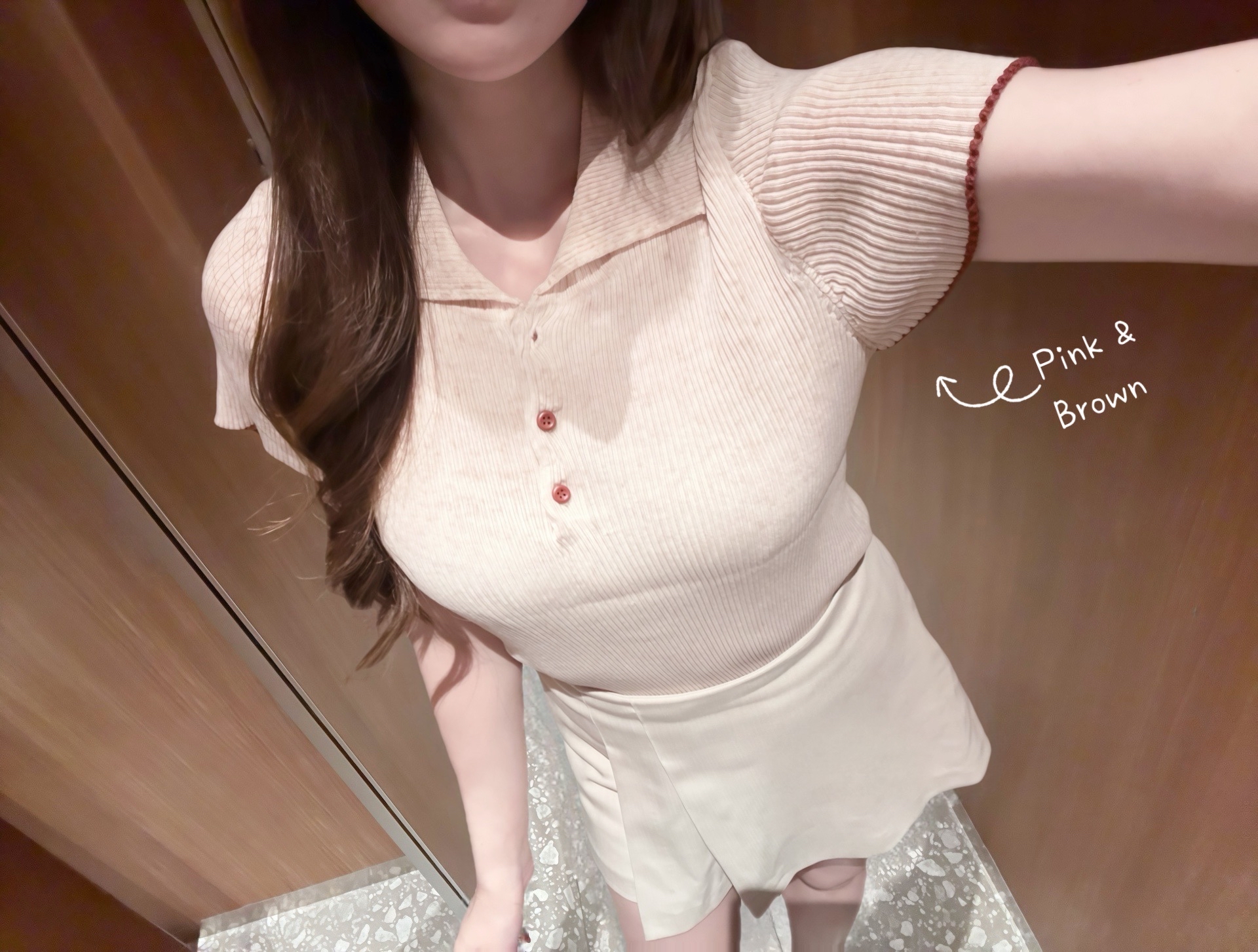 氣質袖口撞色顯瘦 Polo Top