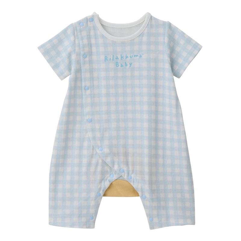 🇯🇵預訂 日本直送🇯🇵Rilakkuma Baby鬆弛熊系列兩色人物屁股面部格紋短袖連身服