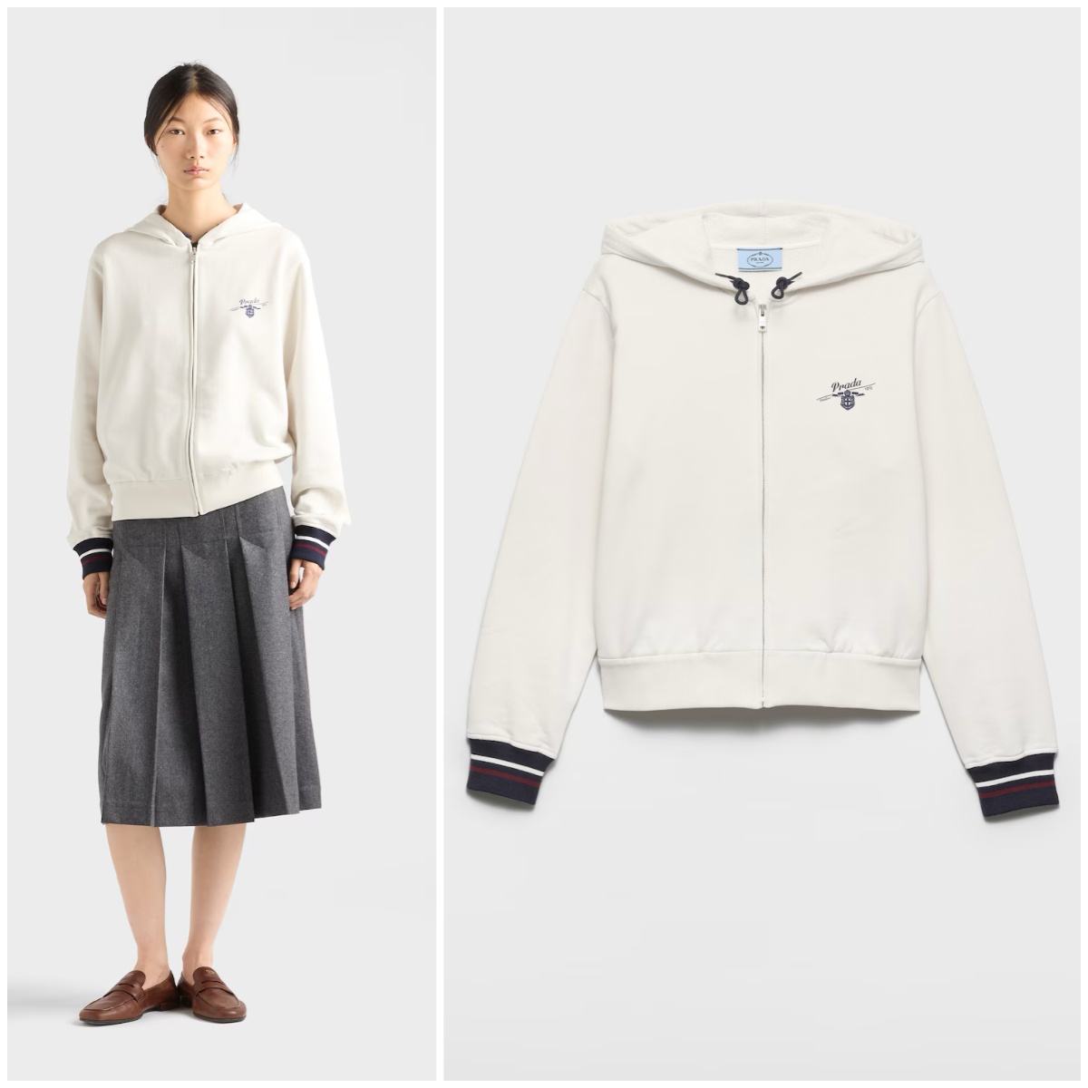 PRADA 連帽拉鍊外套