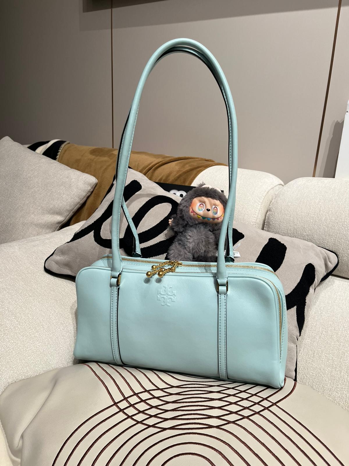 Tory Burch SMALL MARSHMALLOW SATCHEL shoulder bag hobo 100%Authentic,99%new ✅dust bag