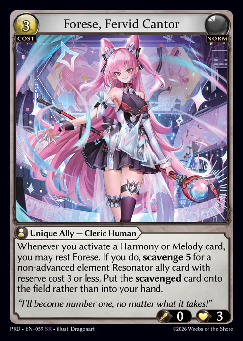 Forese, Fervid Cantor / PRD-059 (SR)