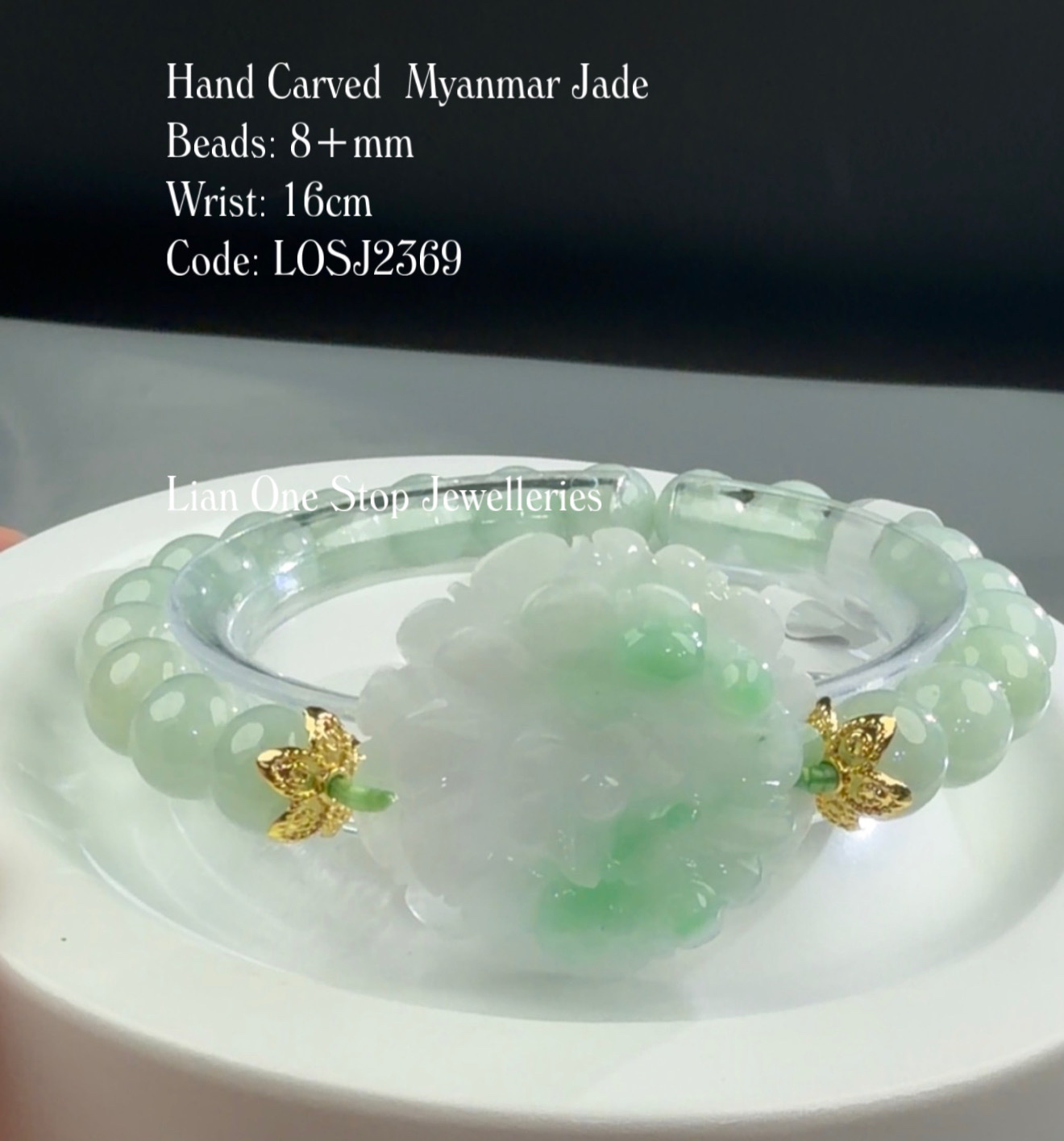 Code: LOSJ2369 Hand Carved  Myanmar Jade  