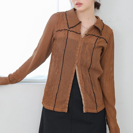 波紋洞洞薄長袖【JT025】