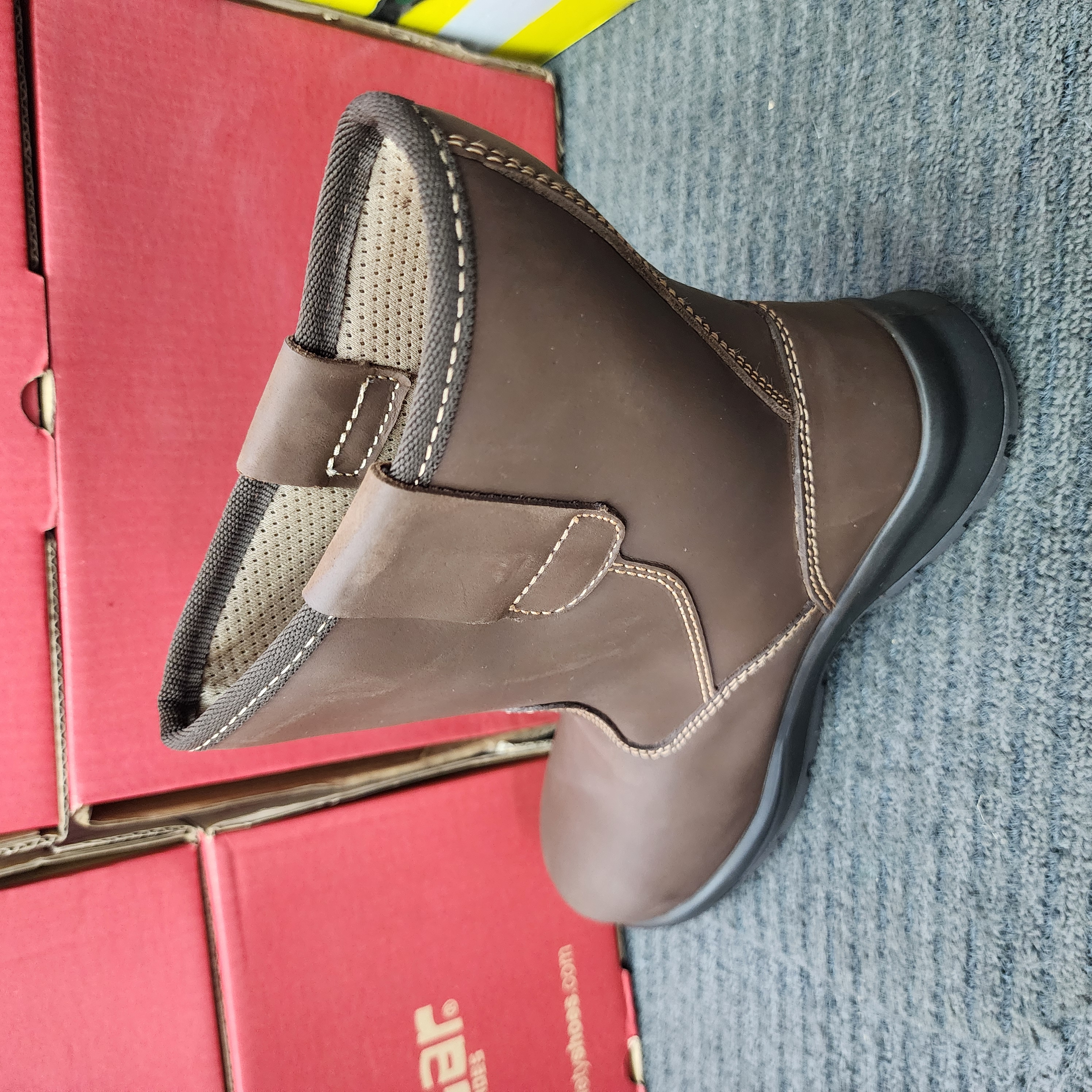 Oscar Safety Shoes 808 – Brown (High Cut)