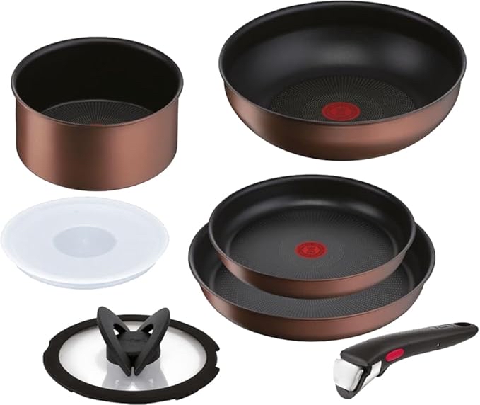 *🇫🇷法國製T-FAL多功能鍋具套裝7件裝 | 明火+電磁爐適用*