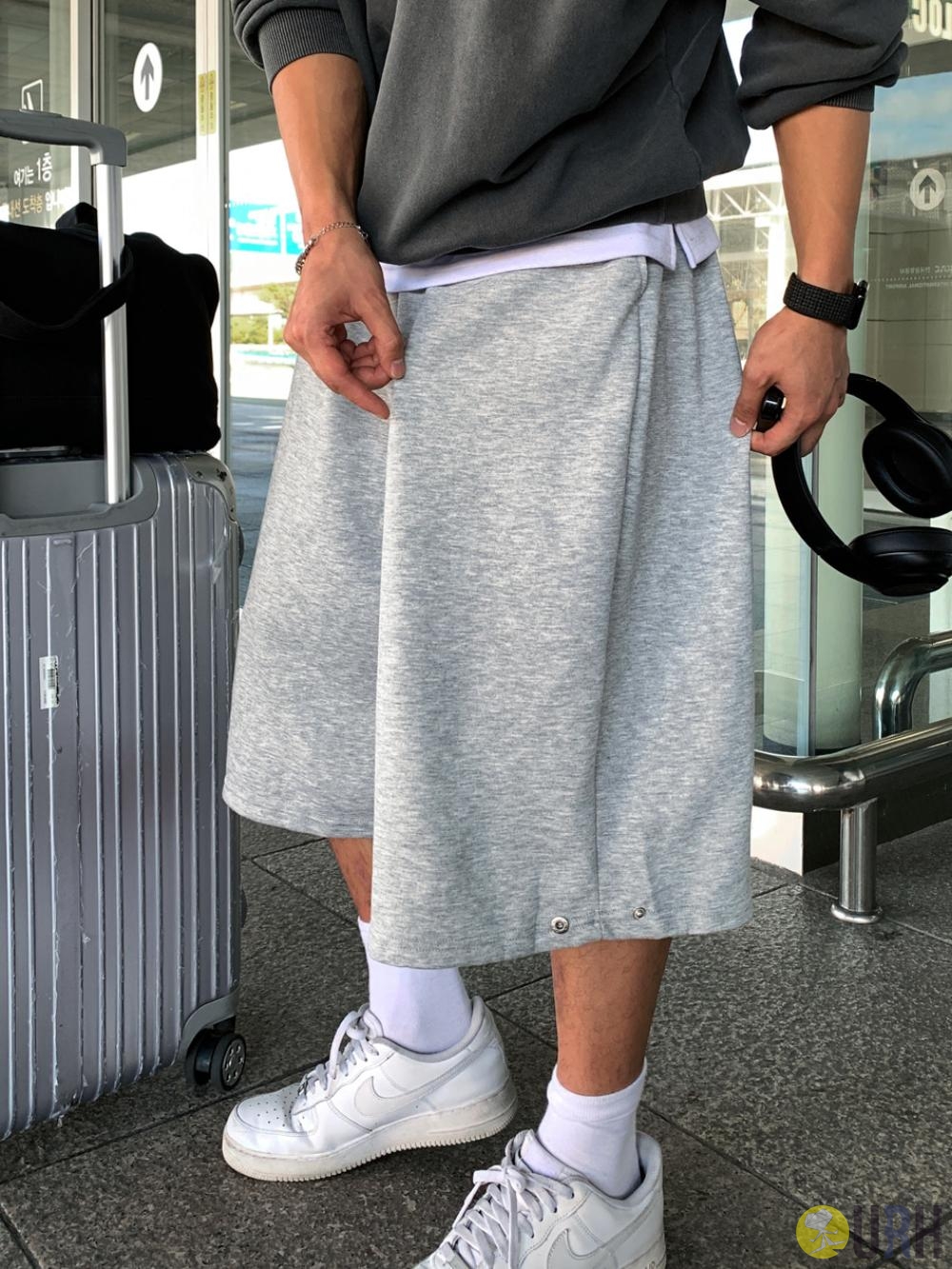 【100%保證韓國直送】Snap Button Bermuda 寬版五分褲 [4 color] RL114431