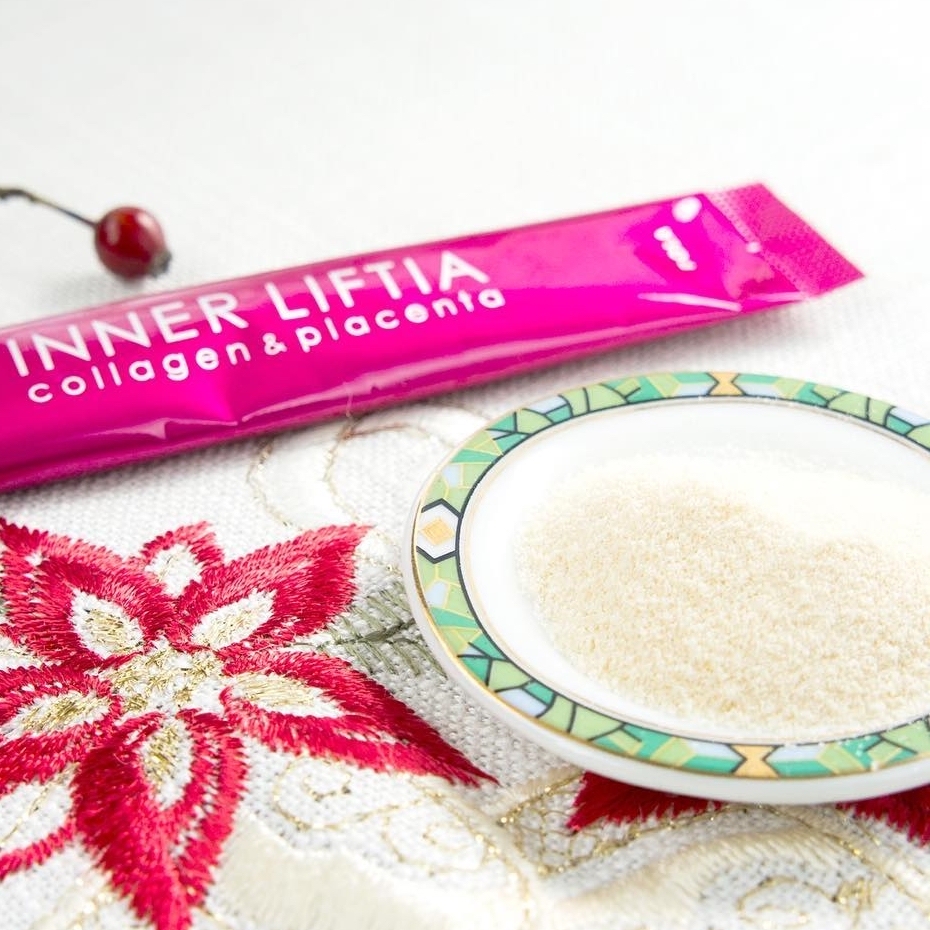 日本直送 POLAINNER LIFTIA 美肌膠原蛋白粉+鐵+胎盤素美顏飲沖劑 90小包