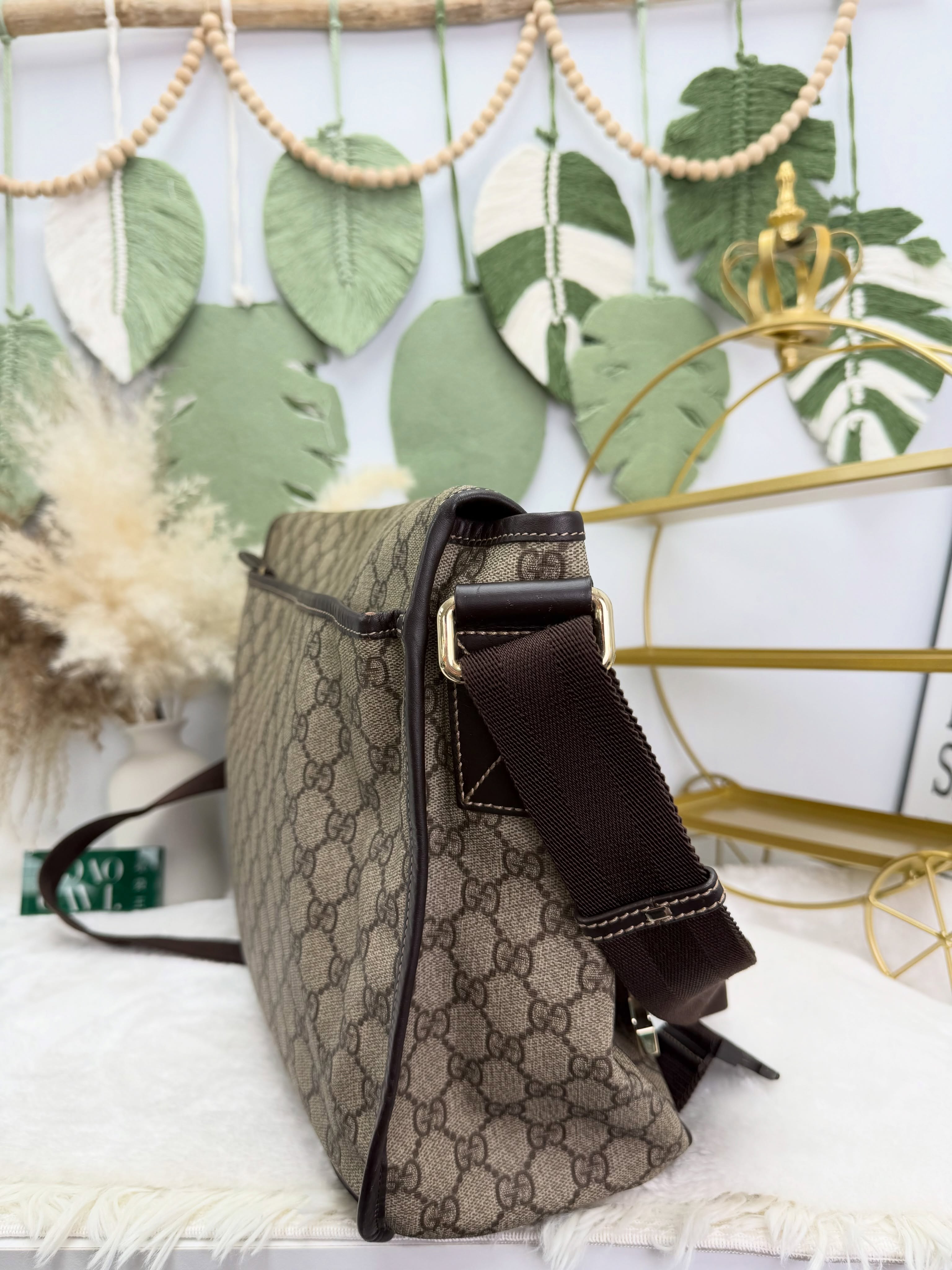 Gucci 👜 PRE OWNED 🛍️老花郵差包 有塵袋💼
