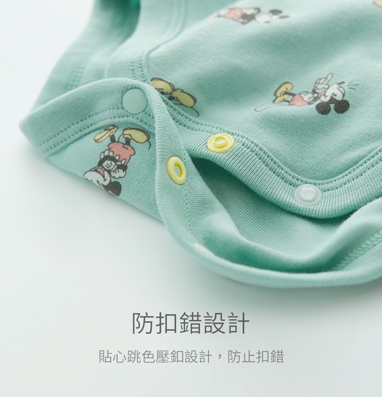 💚預訂 台灣直送💚Disney系列六色人物印花純棉短袖包屁衣