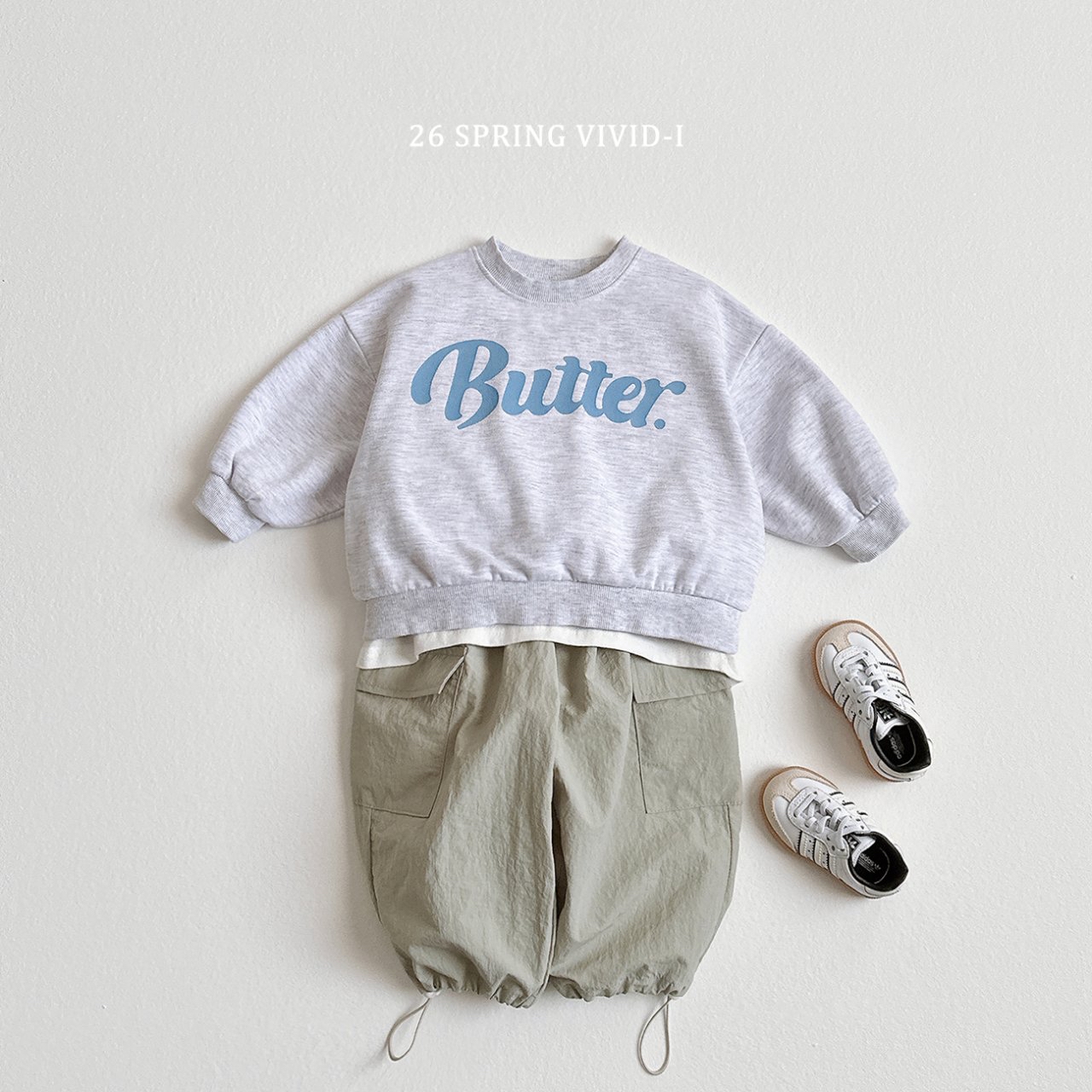 🌸預訂 韓國直送🌸🇰🇷VIVIDI四色甜美奶油印花寬鬆衛衣