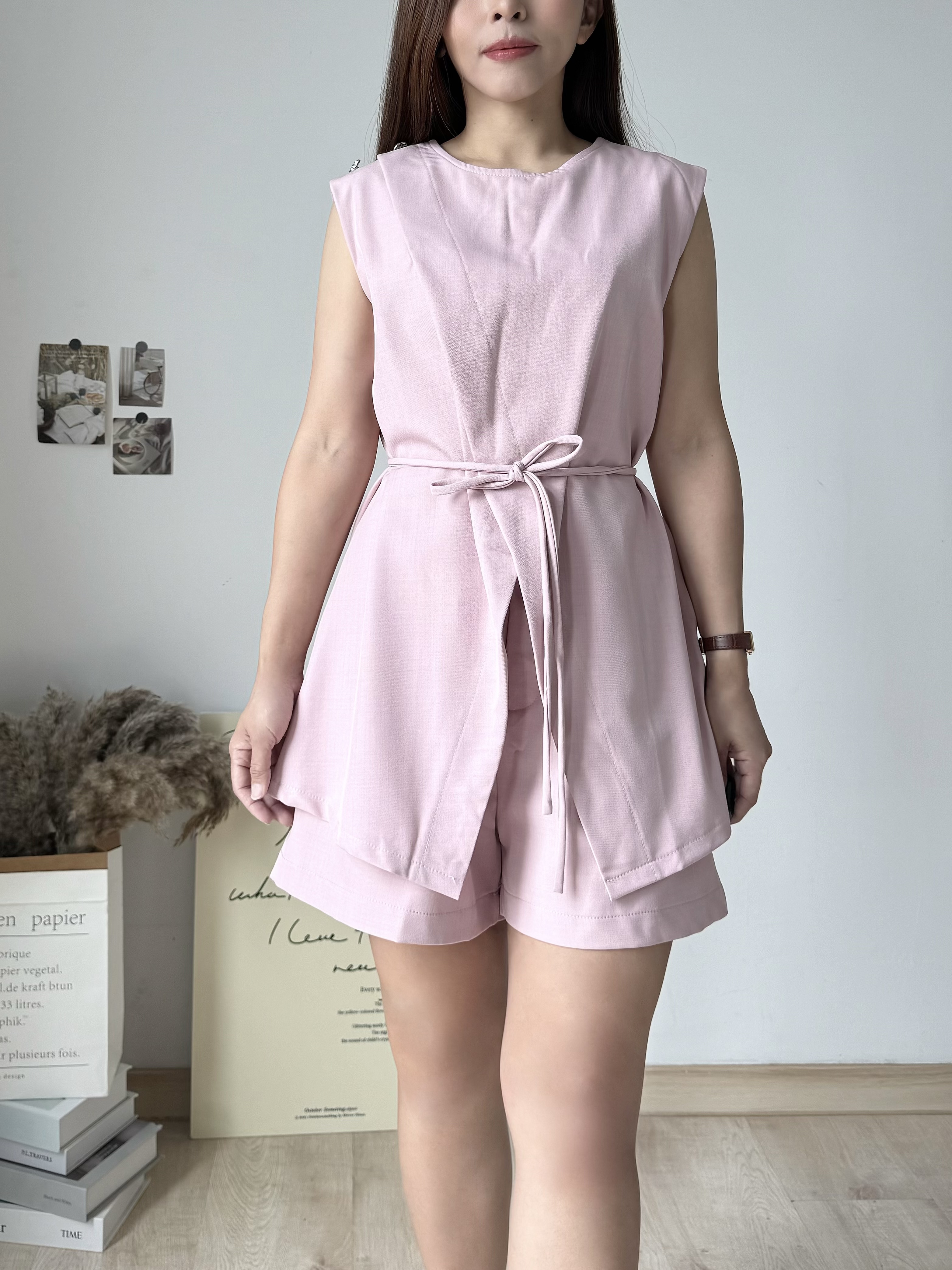 Korean Tailored Tie-Waist Set 韩系系带西装短裤套装 ( 3 colours )