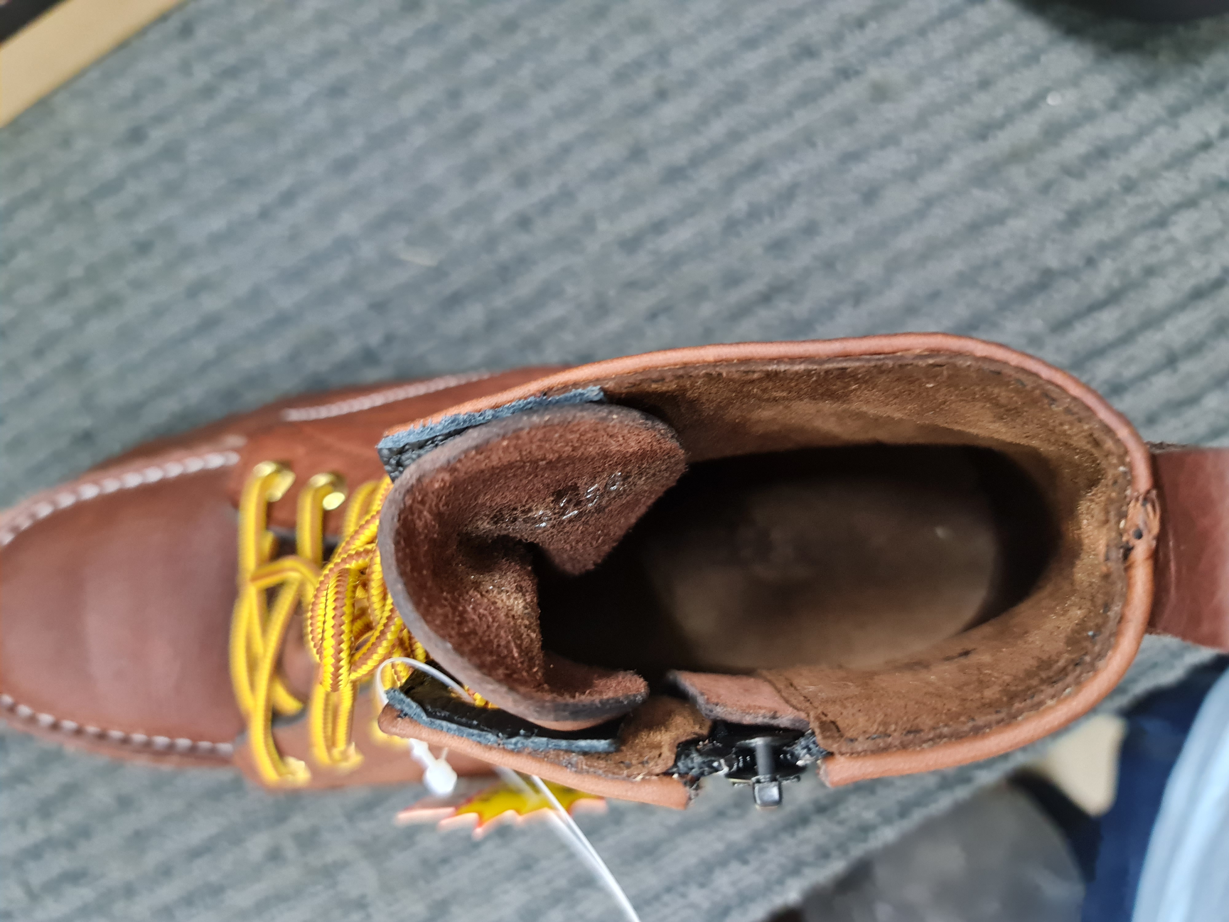Police 93256 Men's Mid Cut Side ZIP Premium Safety Work Boots  SAFETY Steel Toe Cap, Steel Plate, Goodyear Welt, Genuine Leather Kasut Keselamatan
