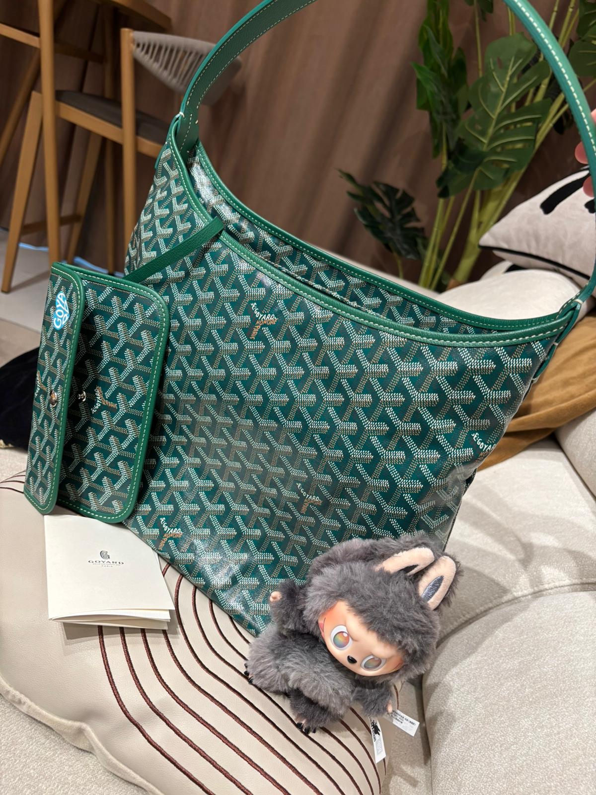 Goyard boheme hobo Green 100%Authentic, 98%new ✅收據✅pouch ✅dust bag