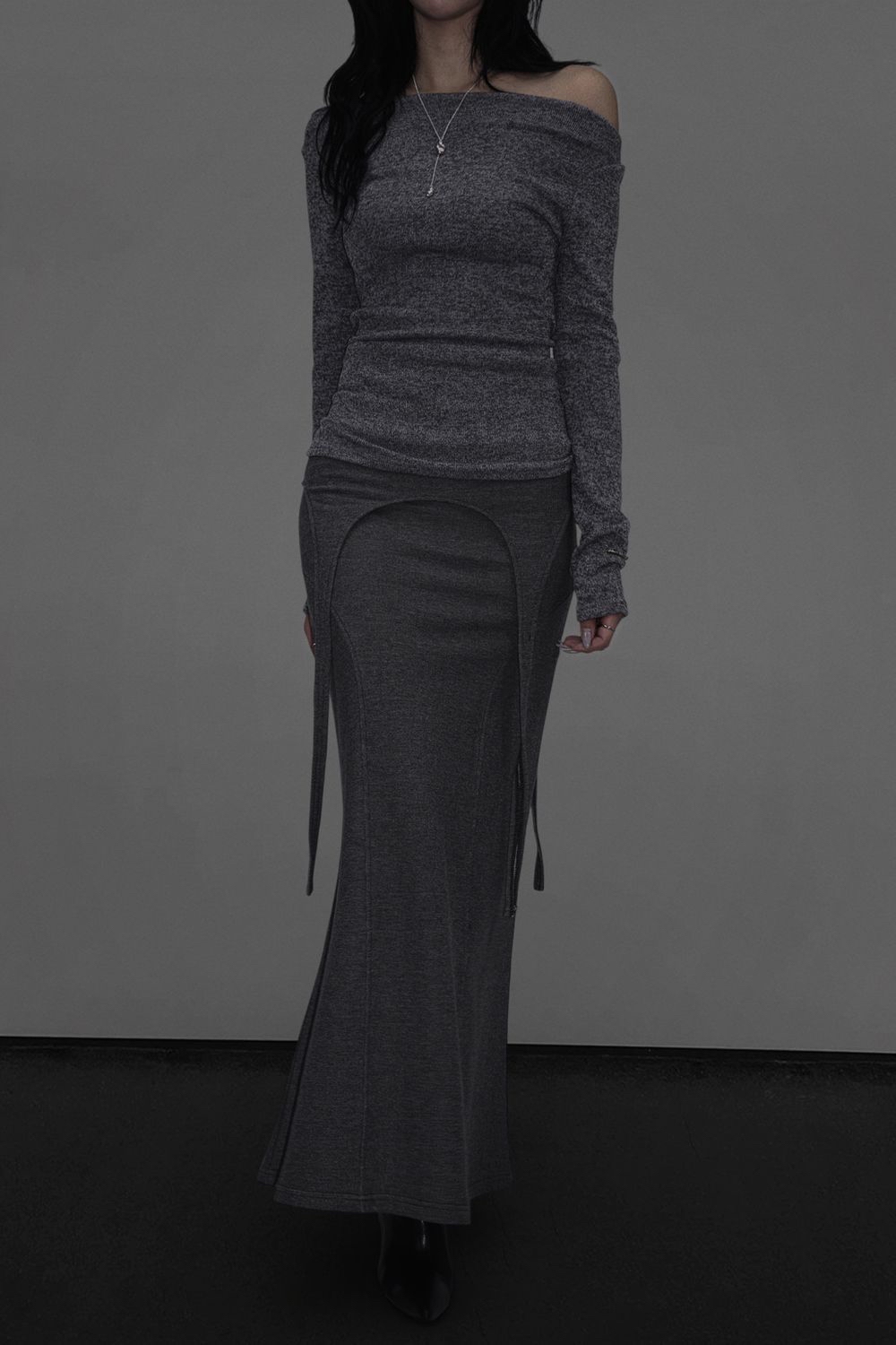 Off-Shoulder Tie-Waist Top