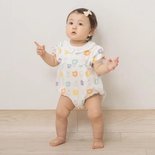 Miffy 嬰兒花花短袖包屁衣 70/80cm