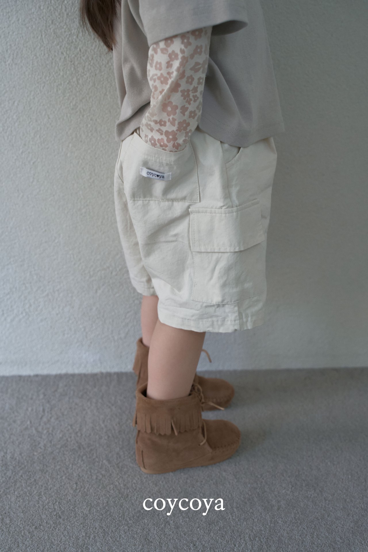 🌸預訂 韓國直送🌸🇰🇷COYCOYA兩色標籤復古寬鬆中長工裝褲