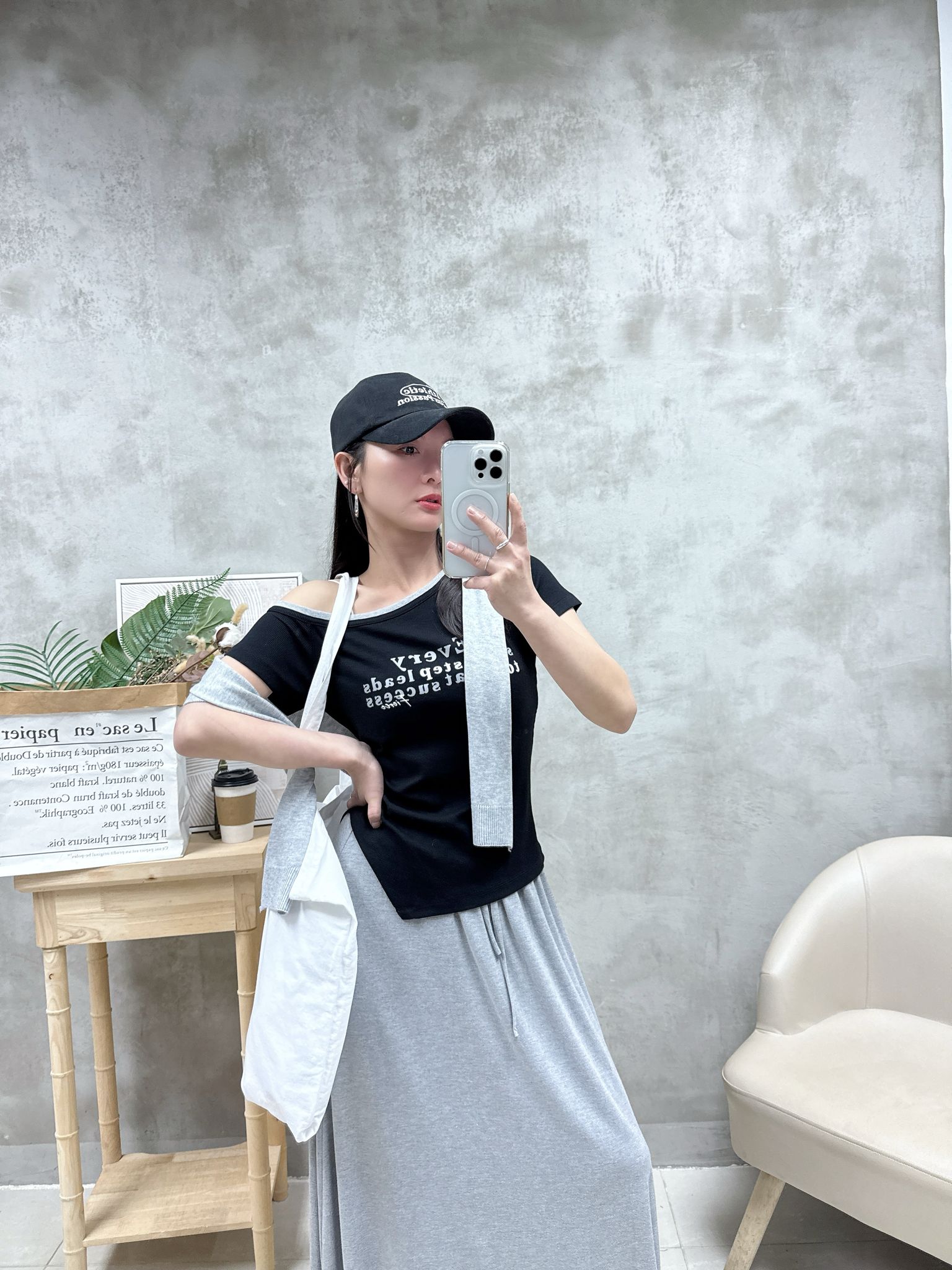 B09 棉質A cut下擺半裙