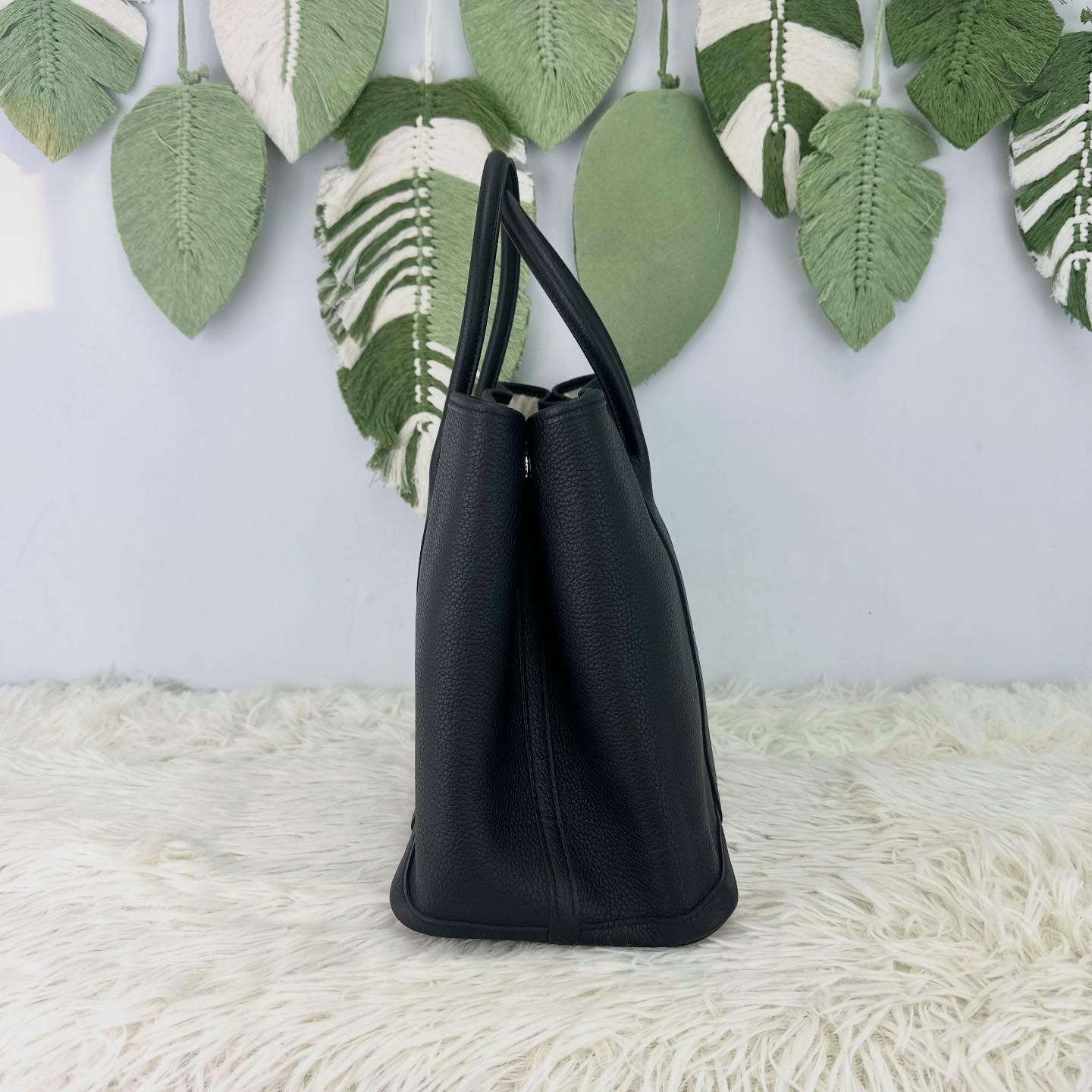 HERMES 🤍PRE OWNED GARDEN PARTY 36 黑色真皮手提包 U Stamp 全套有單🩶