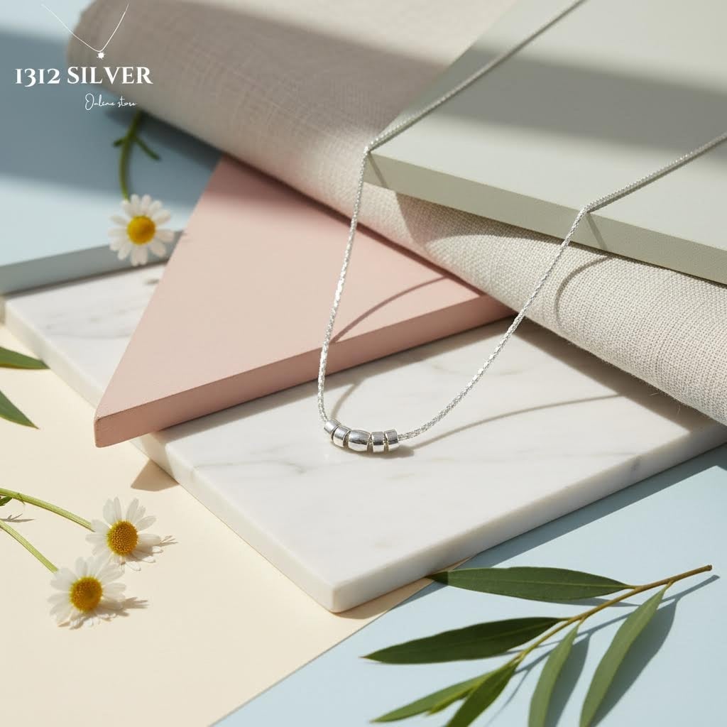 S925 - EN0099 Twisted Sparkle Bead Necklace