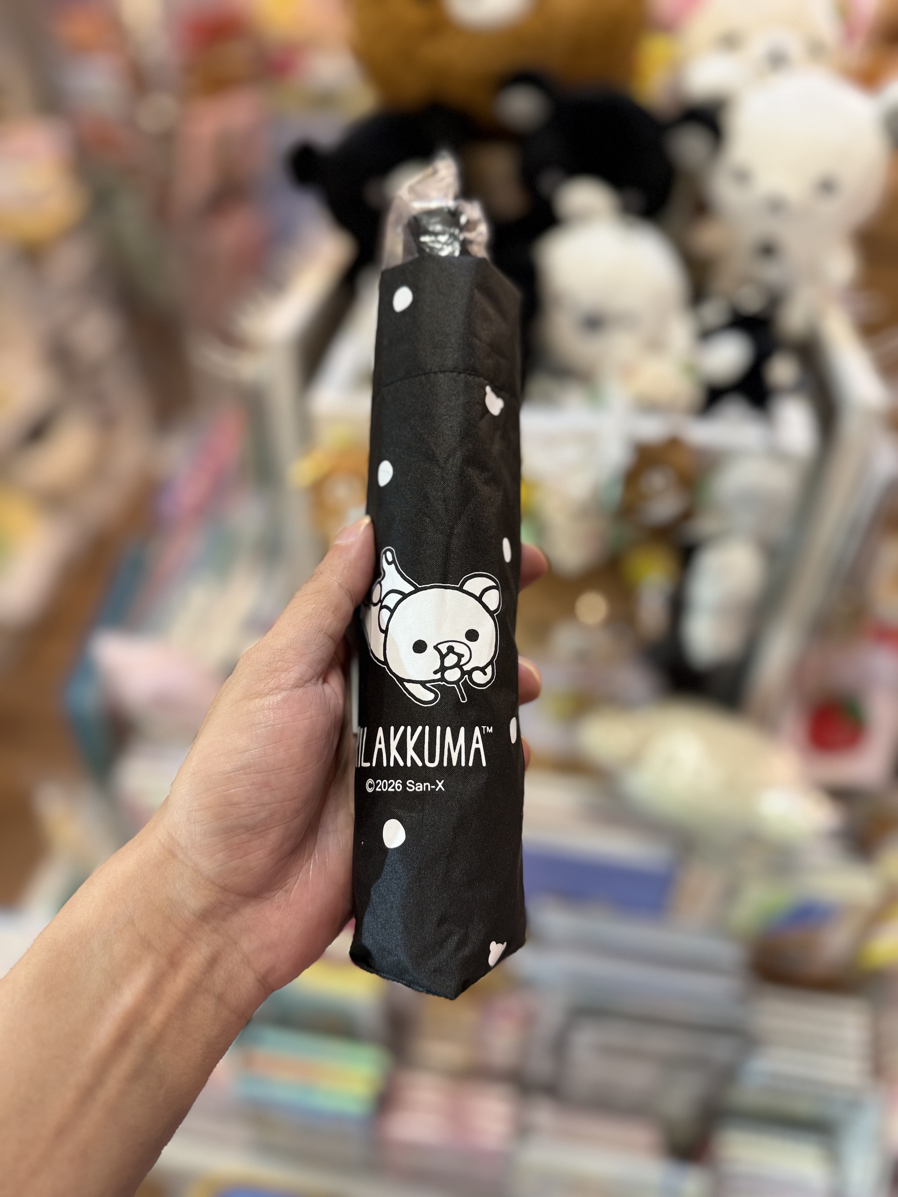 《預訂貨品》全新韓國限定 Rilakkuma黑白系列防UV縮骨雨傘
